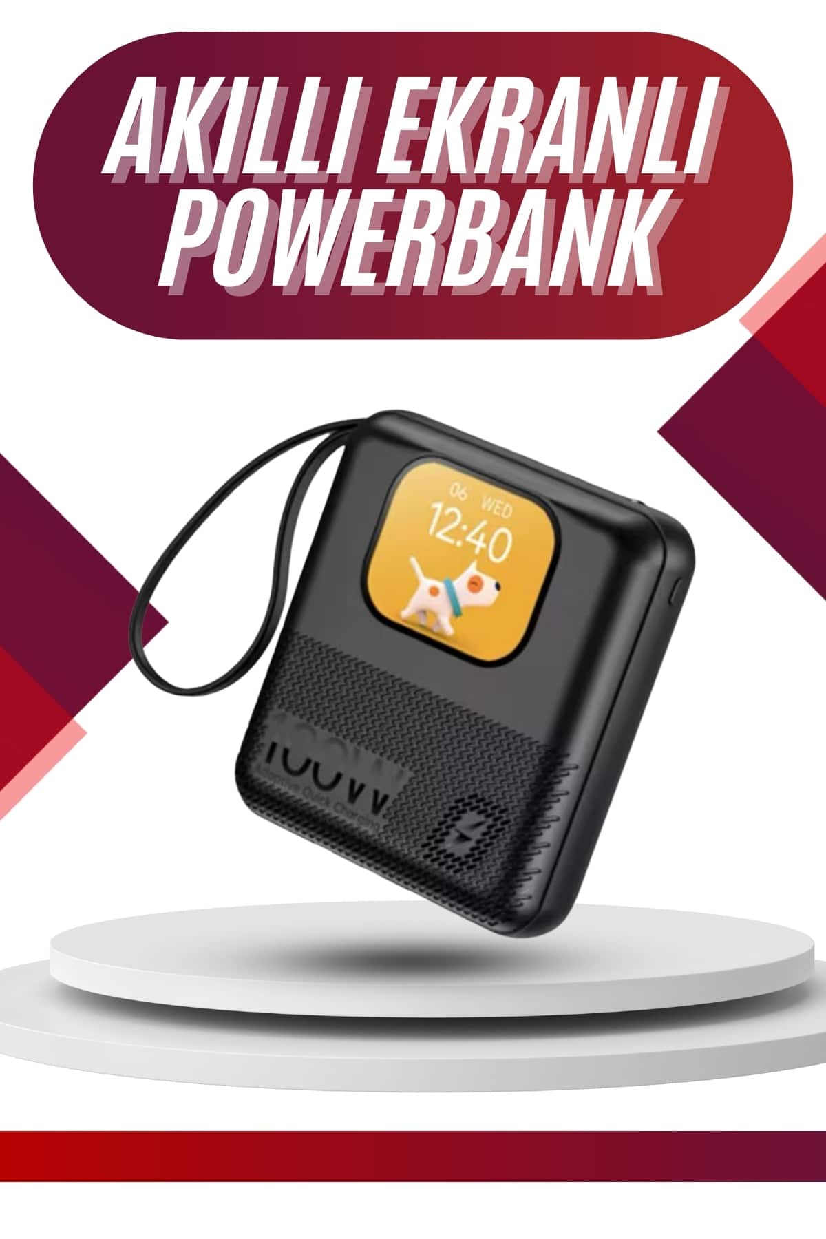 Akıllı Powerbank 10.000 MAH 4 Çıkışlı Taşınabilir Dijital Göstergeli - Lisinya