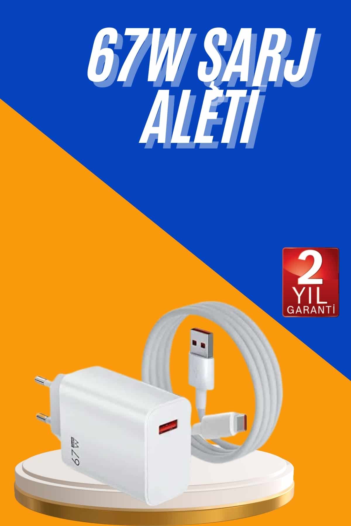 67W Hızlı Şarj Yüksek Voltaj Korumalı Type C Şarj Adaptörü - Lisinya