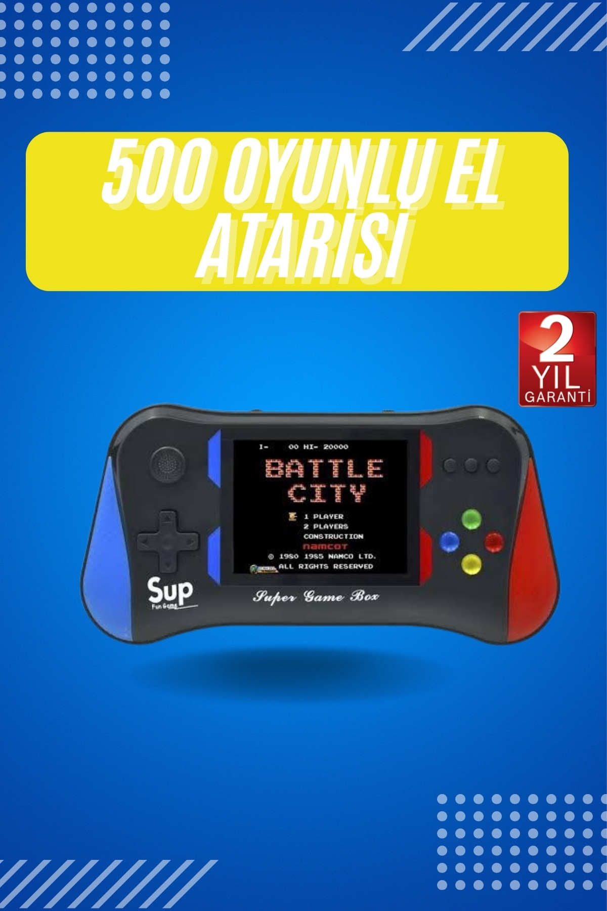 3.5 İnç 500 Klasik Retro Oyun Yüklü Kollu Oyun Konsolu - Lisinya