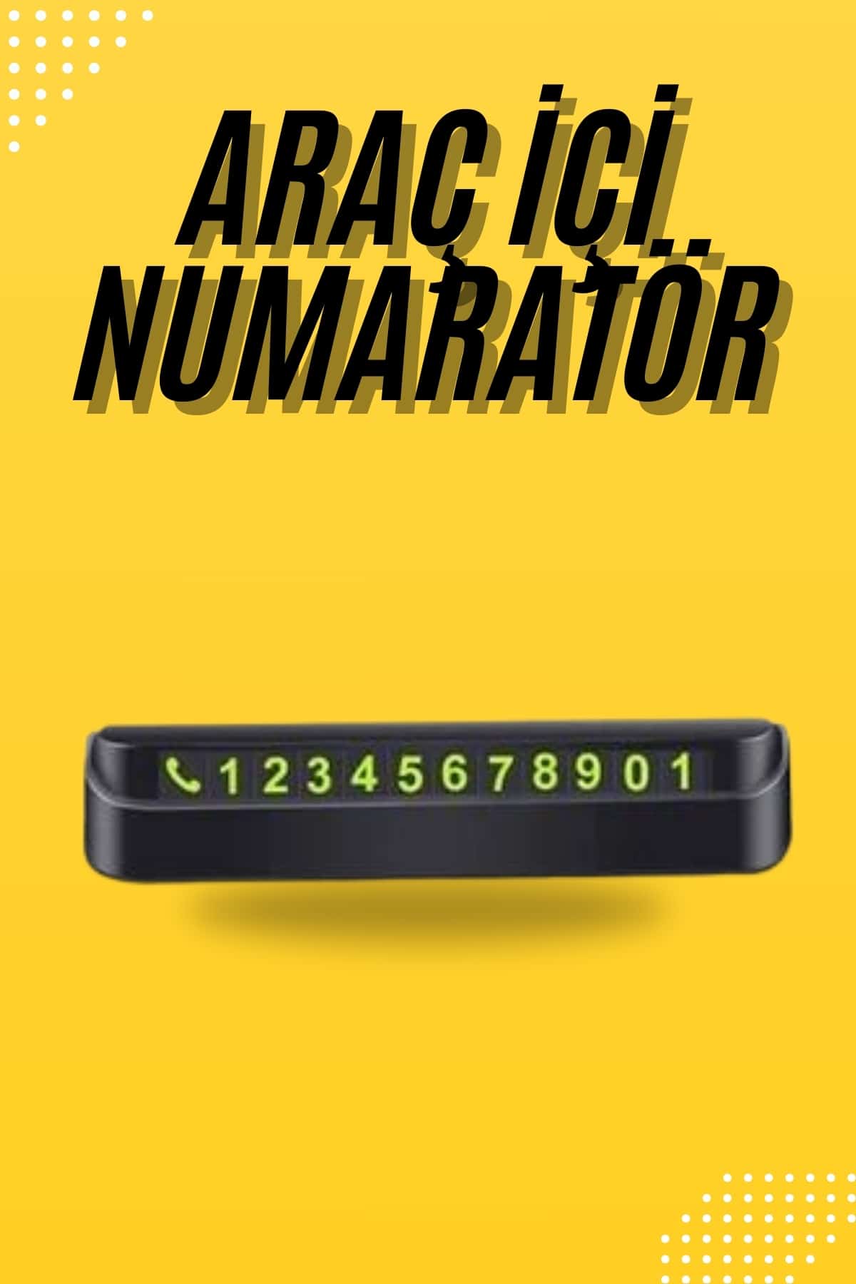 Araç Park Numaratörü Tüm Araçlara Uyumlu Araba Numaralık - Lisinya