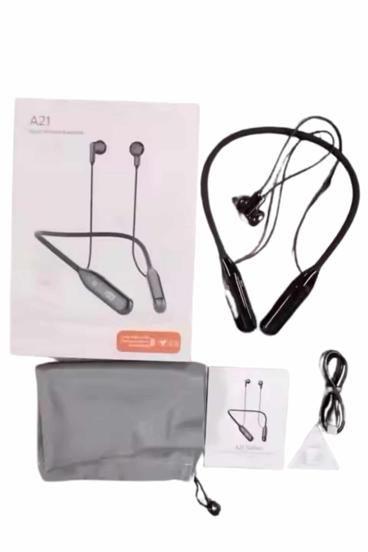 100 Saat Kablolu Boyun Askılı Dijital Göstergeli Bluetooth Kulaklığı - Lisinya 100 Saat Kablolu Boyun Askılı Dijital Göstergeli Bluetooth Kulaklığı - Lisinya