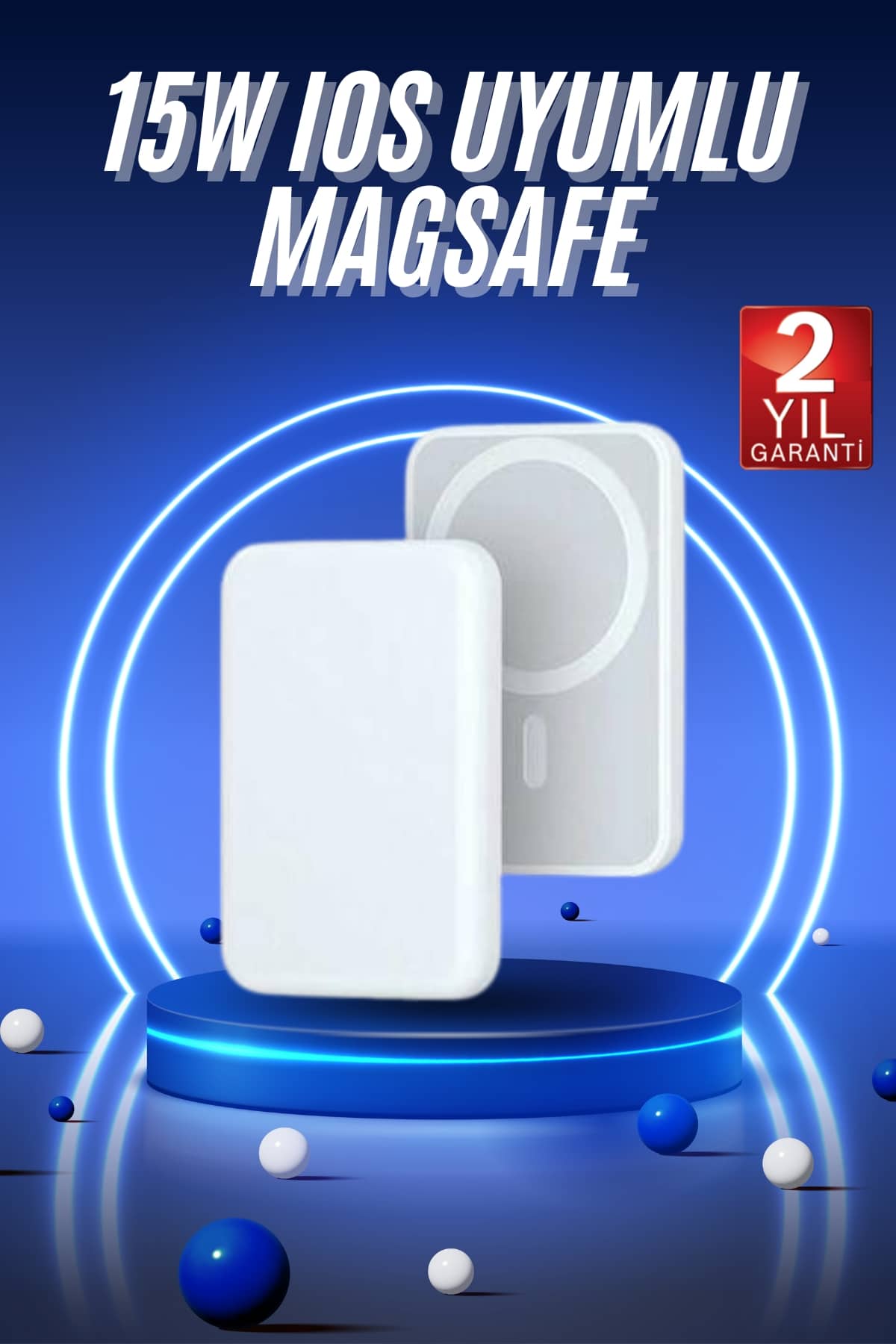 Magsafe Battery Pack Powerbank Kablosuz Şarj 5.000 mah - Lisinya