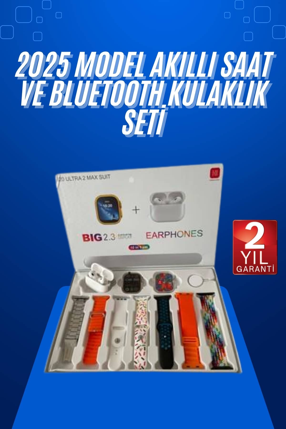 Yeni Nesil 7 Kordonlu Arama Bildirim Özellikli Kulaklık Hediyeli Akıllı Saat - Lisinya