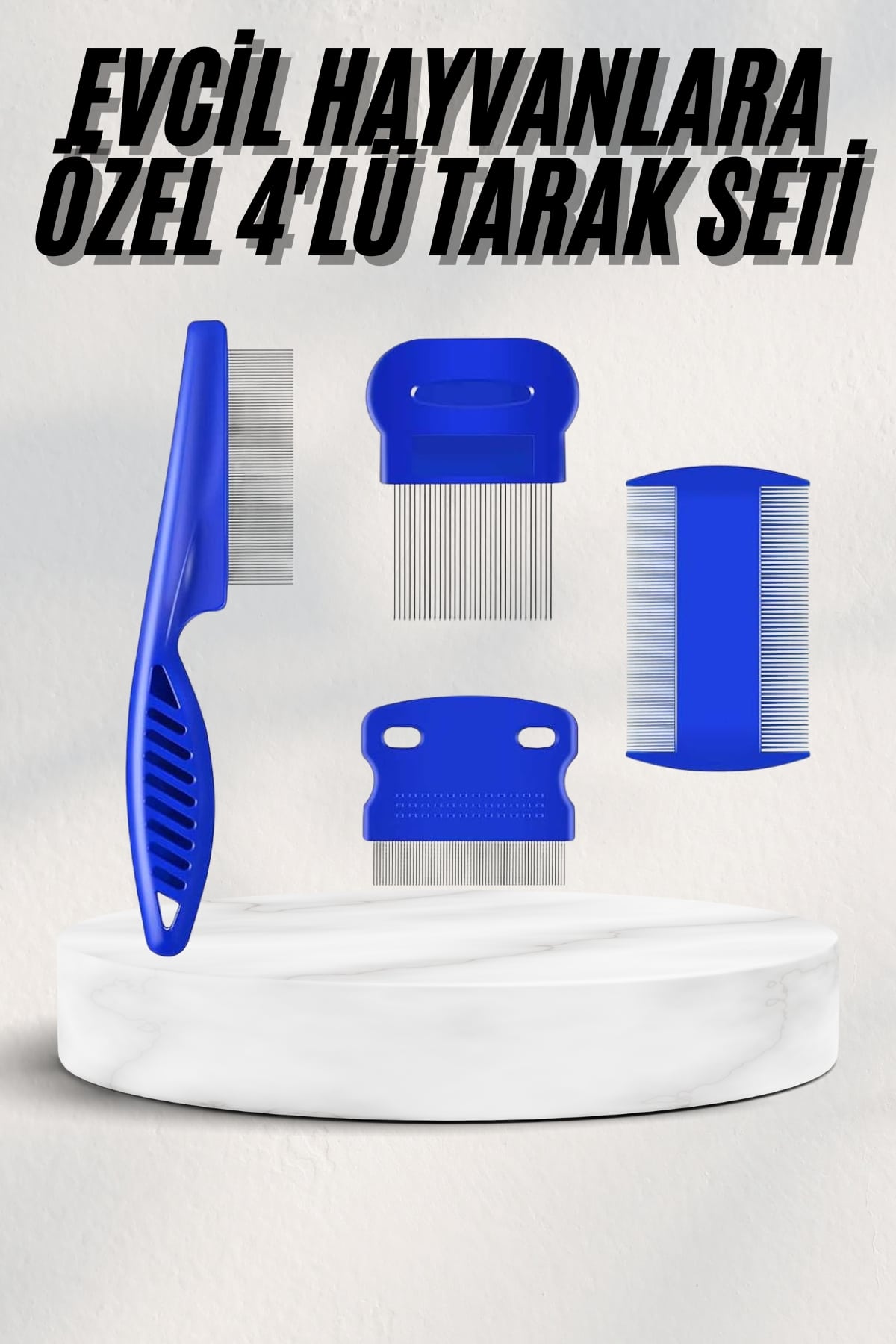 Tüy Fırçası Bit Tarağı Seti Evcil Hayvan Tüy Toplayıcı Bit Pire Önleyici Tarak - Lisinya