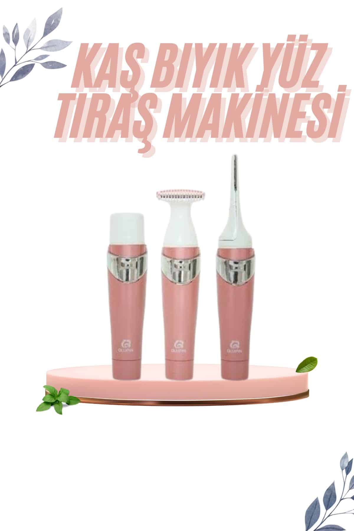 3 İn 1 Epilasyon Aleti Hassas Ciltlere Özel Uzun Ömürlü Kaş Yüz Burun - Lisinya