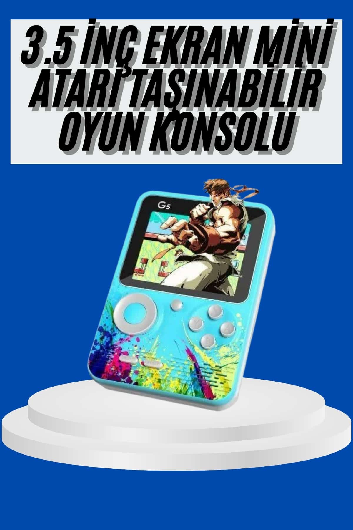 Çocuklara Özel 4K HD Retro Oyun Konsol El Atari Taşınabilir 500 Oyunlu - Lisinya
