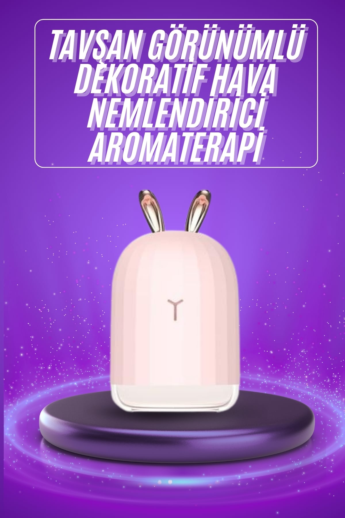 Aromaterapi Hava Nemlendirici Dekoratif USB Şarjlı Tavşan Nemlendirici - Lisinya