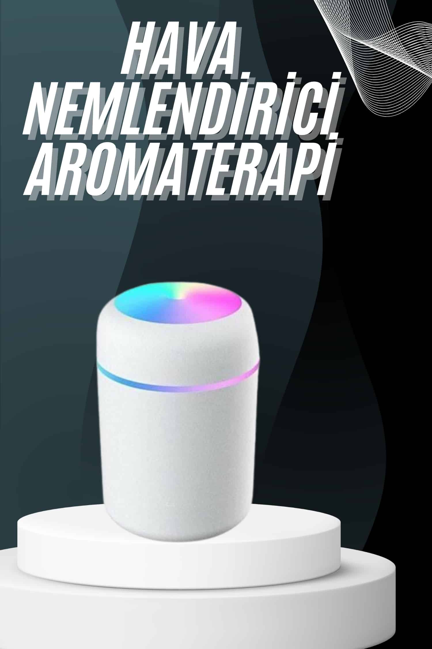 Hava Nemlendirici Buhar Makinesi Led Işıklı USB Dekoratif Nemlendirici - Lisinya