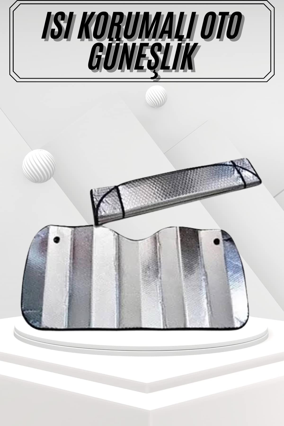 Güneşlik Koruyucu Perde Metalize Oto Araç Araba Güneşliği Ön Cam Güneşliği - Lisinya