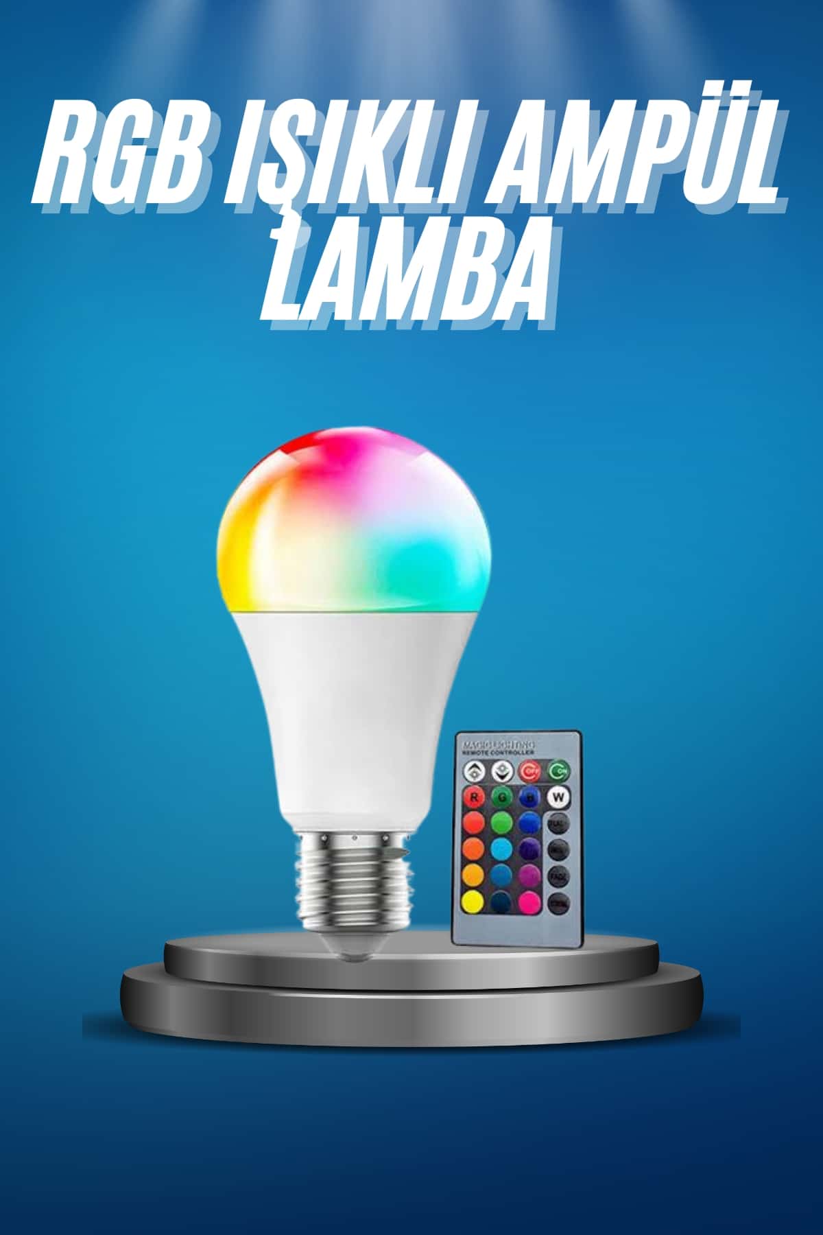 Ayarlanabilir Parlaklık RGB Led Ampul Beyaz Lamba Ve Renkli Ampul - Lisinya