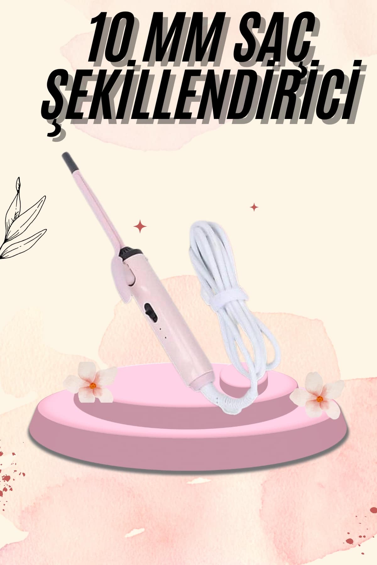 İnce Bukle 10MM Kıvırcık Saç Maşası Profesyonel Saç Şekillendirici - Lisinya