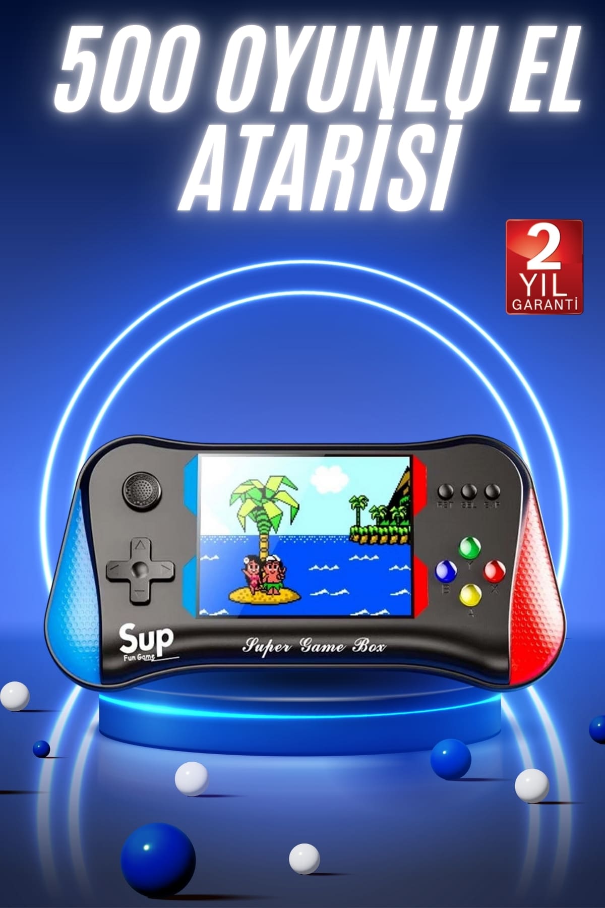 500 Oyunlu Retro Sup Konsolu Taşınabilir Mini Gamepad 3,5 İnç Ekran - Lisinya