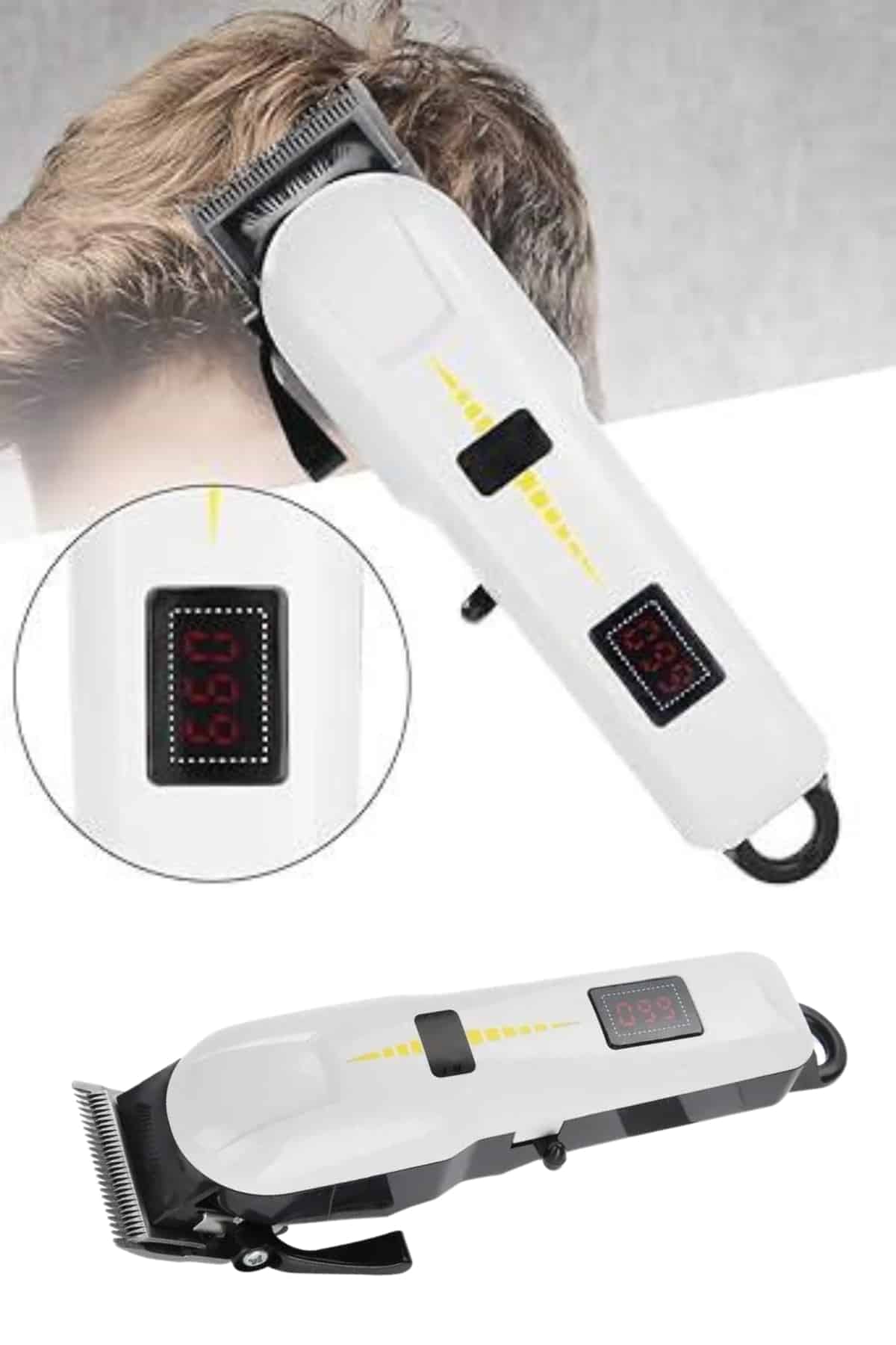 2025 Model Şarjlı Dijital Saç Sakal Tıraş Makinesi Islak Kuru Kullanıma Uygun - Lisinya