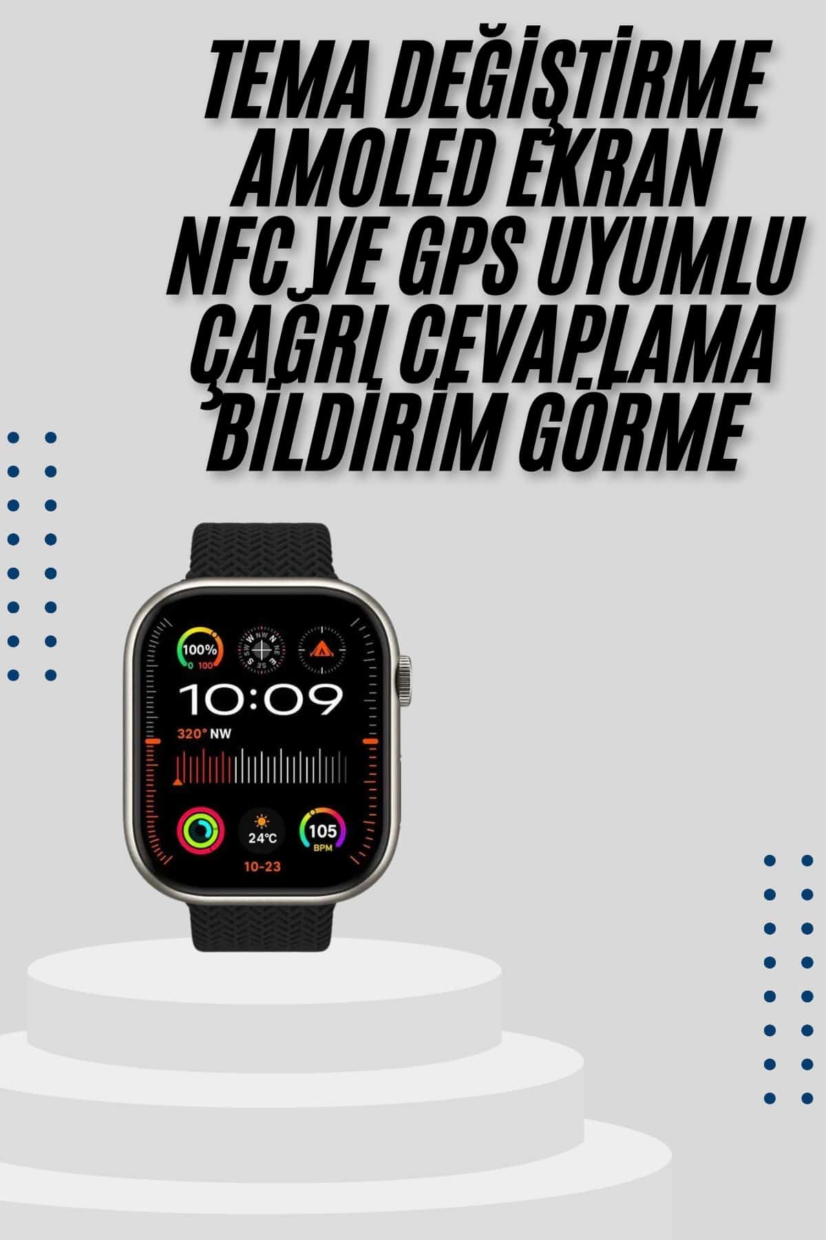 Akıllı Saat Uyku ve Sağlık Takibi GPS Uyumlu Tema Değiştirme - Lisinya