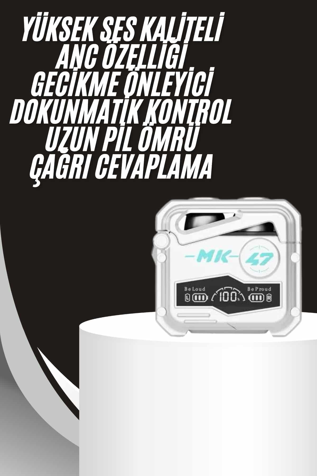 Gecikme Önleyici Oyuncu Kulaklığı Bluetooth Bağlantılı ANC Özelliği 5.0 Bluetooth - Lisinya