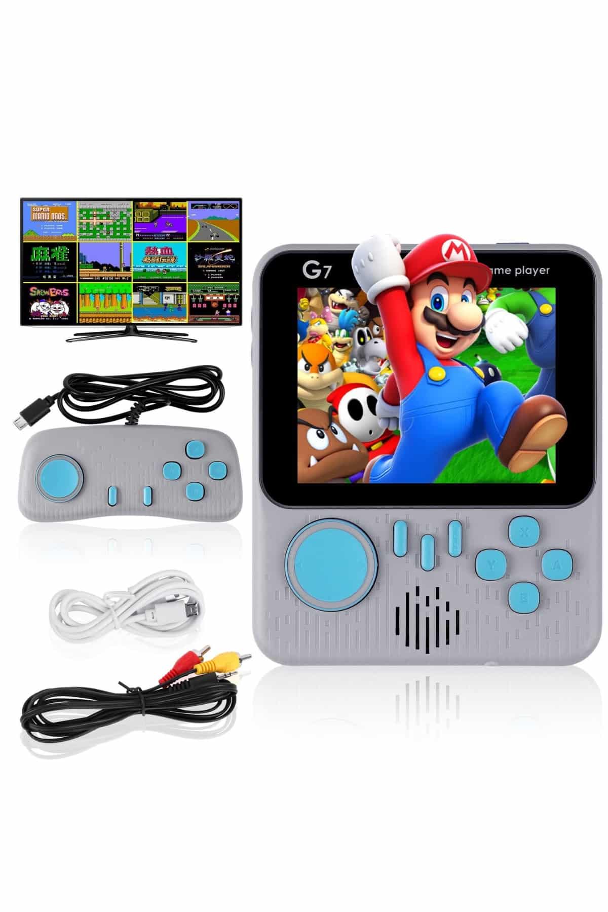 Çift Konsol 666 Adet Retro Oyun El Atarisi Taşınabilir 3.5 İnç Ekran - Lisinya