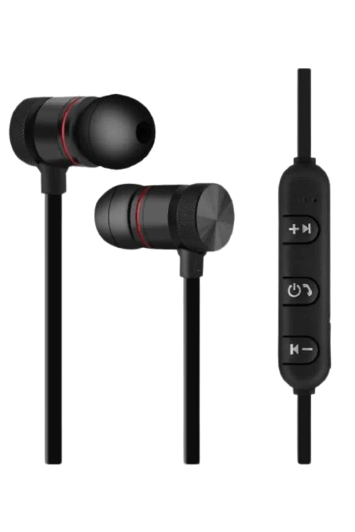Sports Mıknatıslı Siyah Bluetooth Kulaklık Kablolu Uzun Pil Ömrü - Lisinya