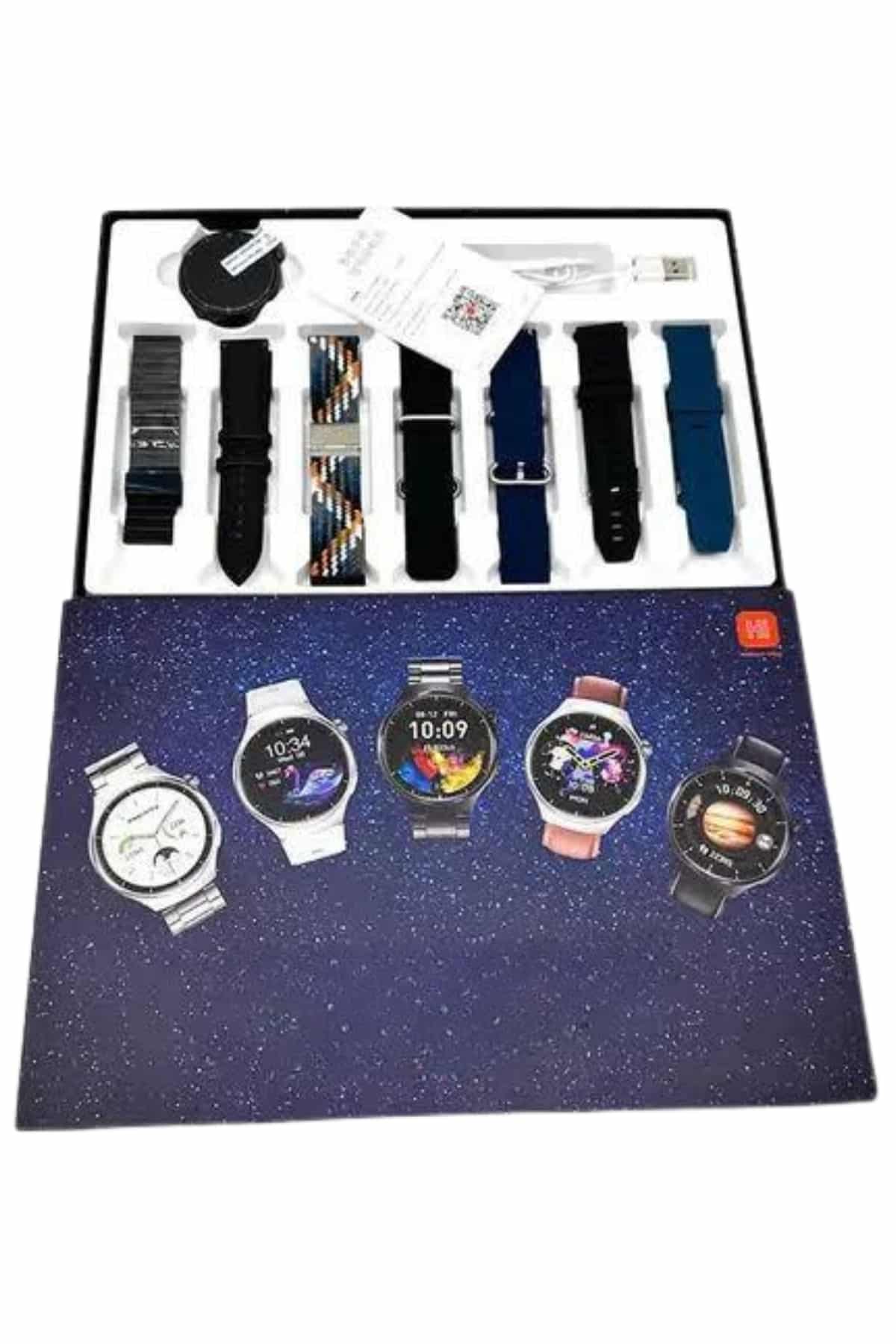 Akıllı Saat Çoklu Kordon Seçenekli Dokunmatik Ekran Nabız Sensörlü - Lisinya