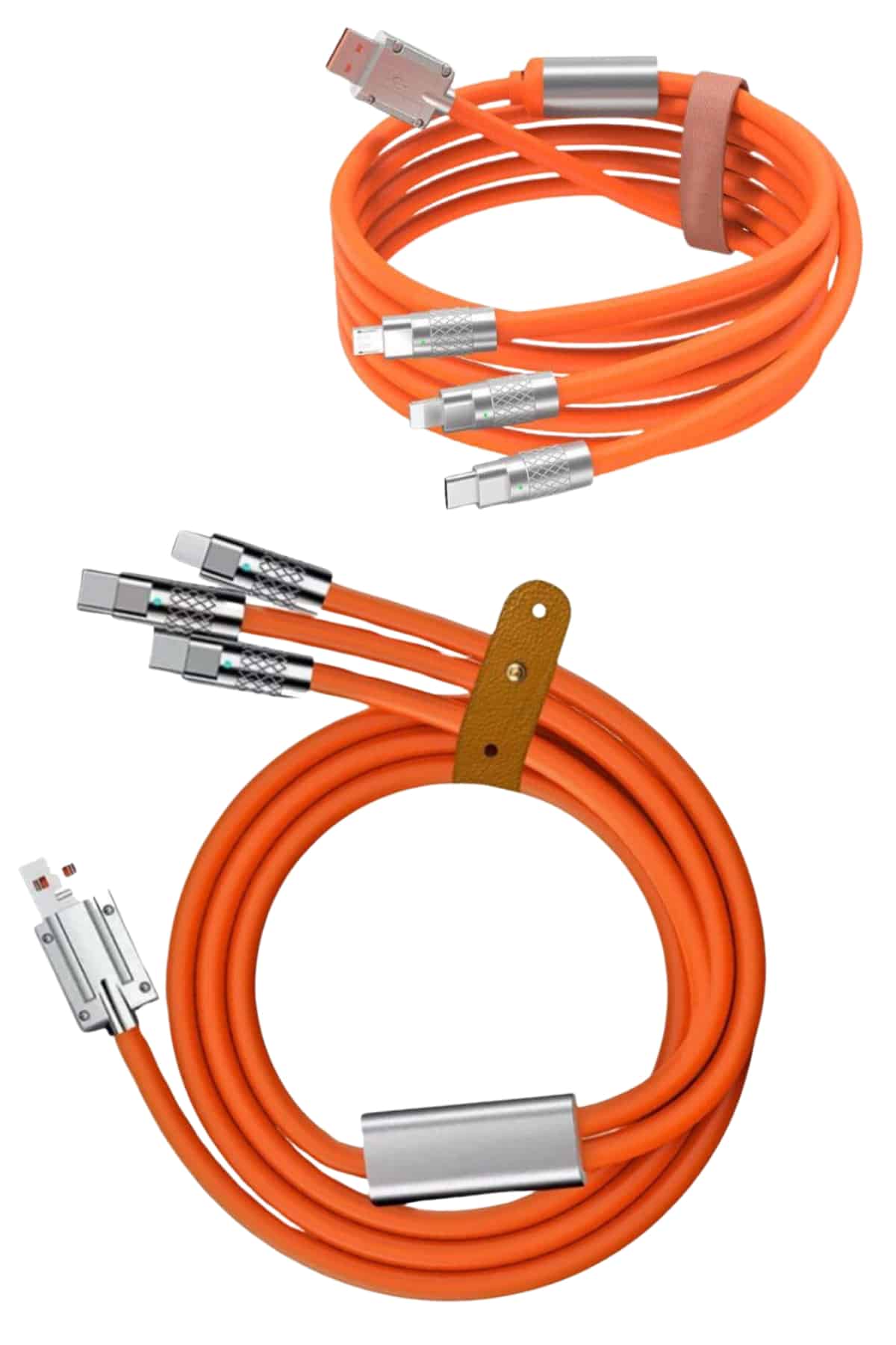 120W 3 İn 1 Uyumlu Silikon Şarj Kablosu Hızlı Şarj Kablosu - Lisinya 120W 3 İn 1 Uyumlu Silikon Şarj Kablosu Hızlı Şarj Kablosu - Lisinya