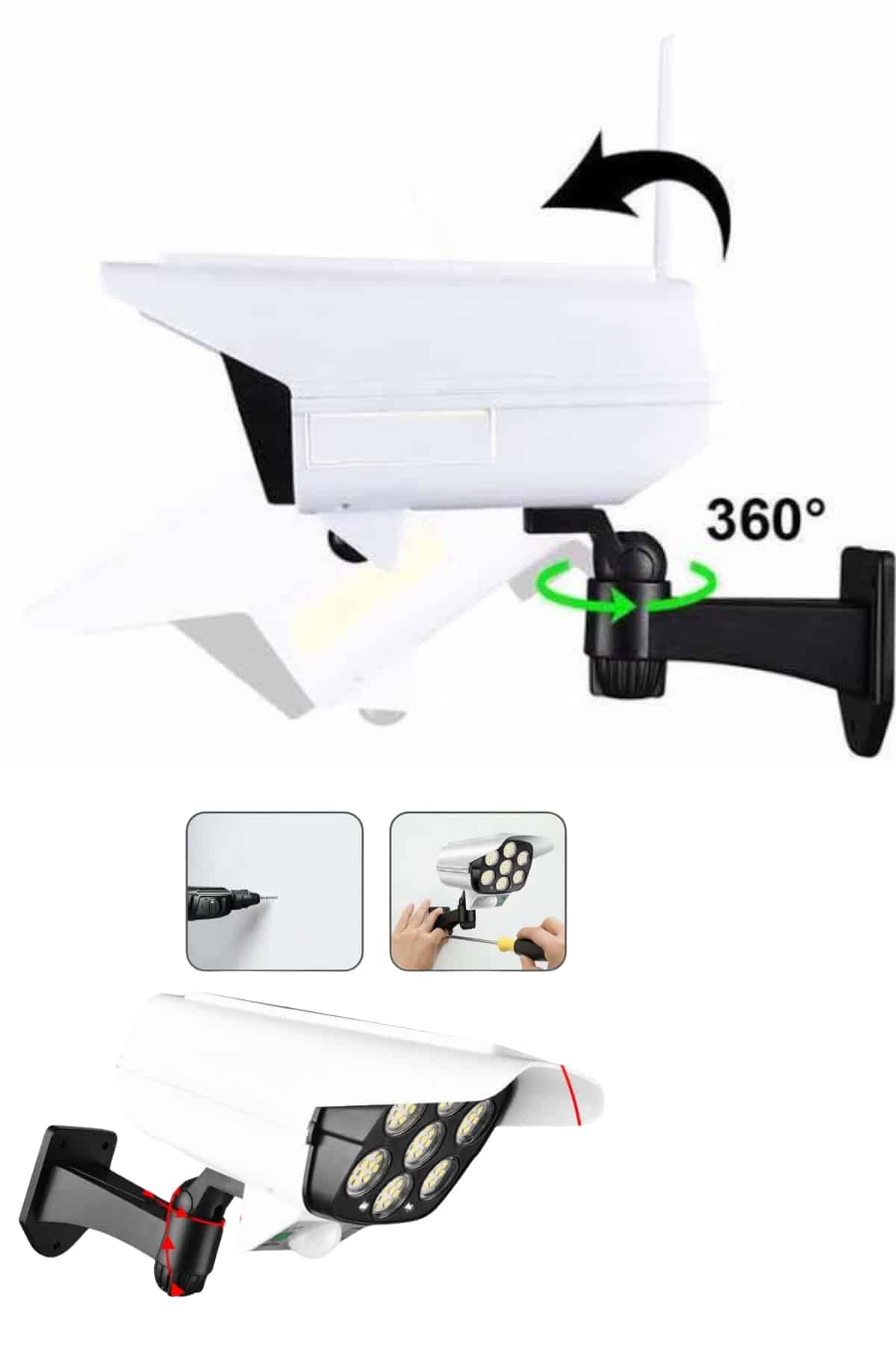 Solar Bahçe Lambası Uzaktan Kumandalı Kamera Görünümlü Hareket Sensörlü - Lisinya