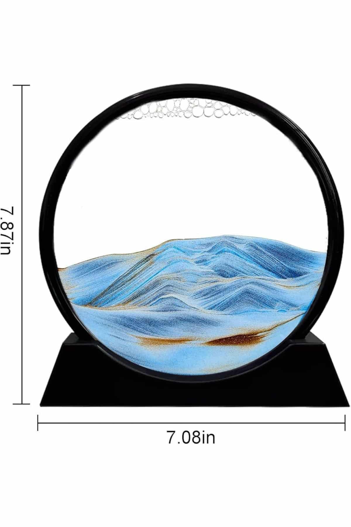 3D LED Işıklı Kum Saati Gece Lambası Hareketli Sulu Kum Saati Orta Boy - Lisinya