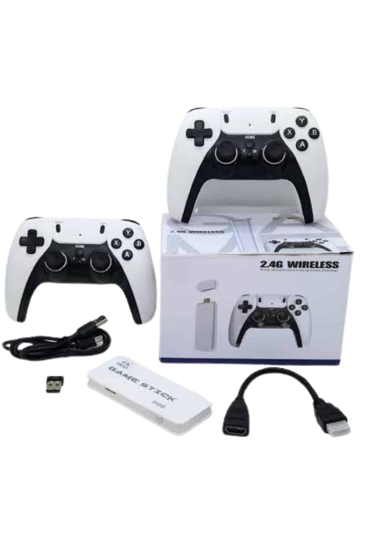 yeni nesil 3D 4K 2000 Oyunlu Game Stick Oyun Konsolu Çift Konsol - Lisinya