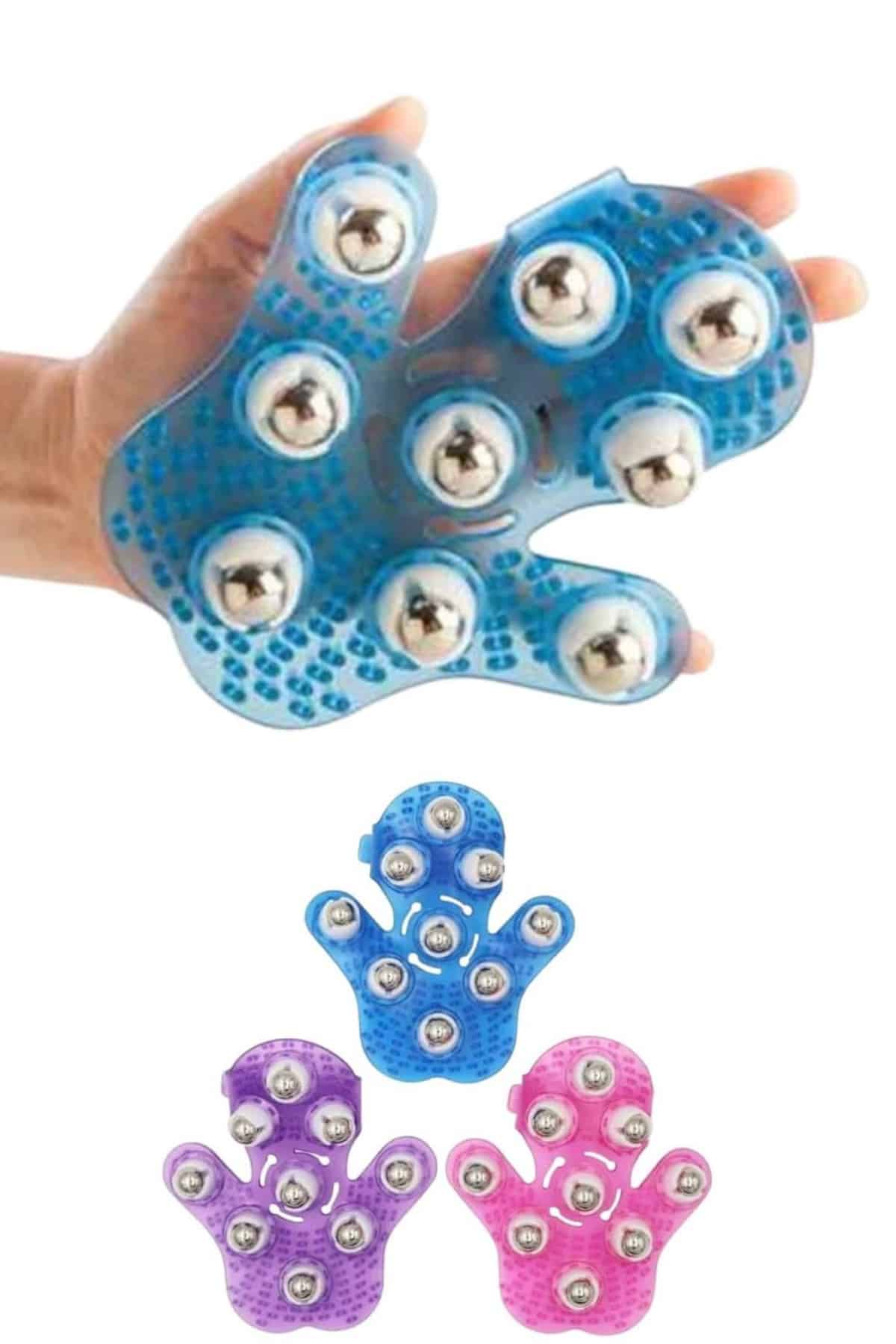 Selülit Giderici Masaj Eldiveni 9 Bilyeli Palm Masaj Eldiven Tam Vücut - Lisinya