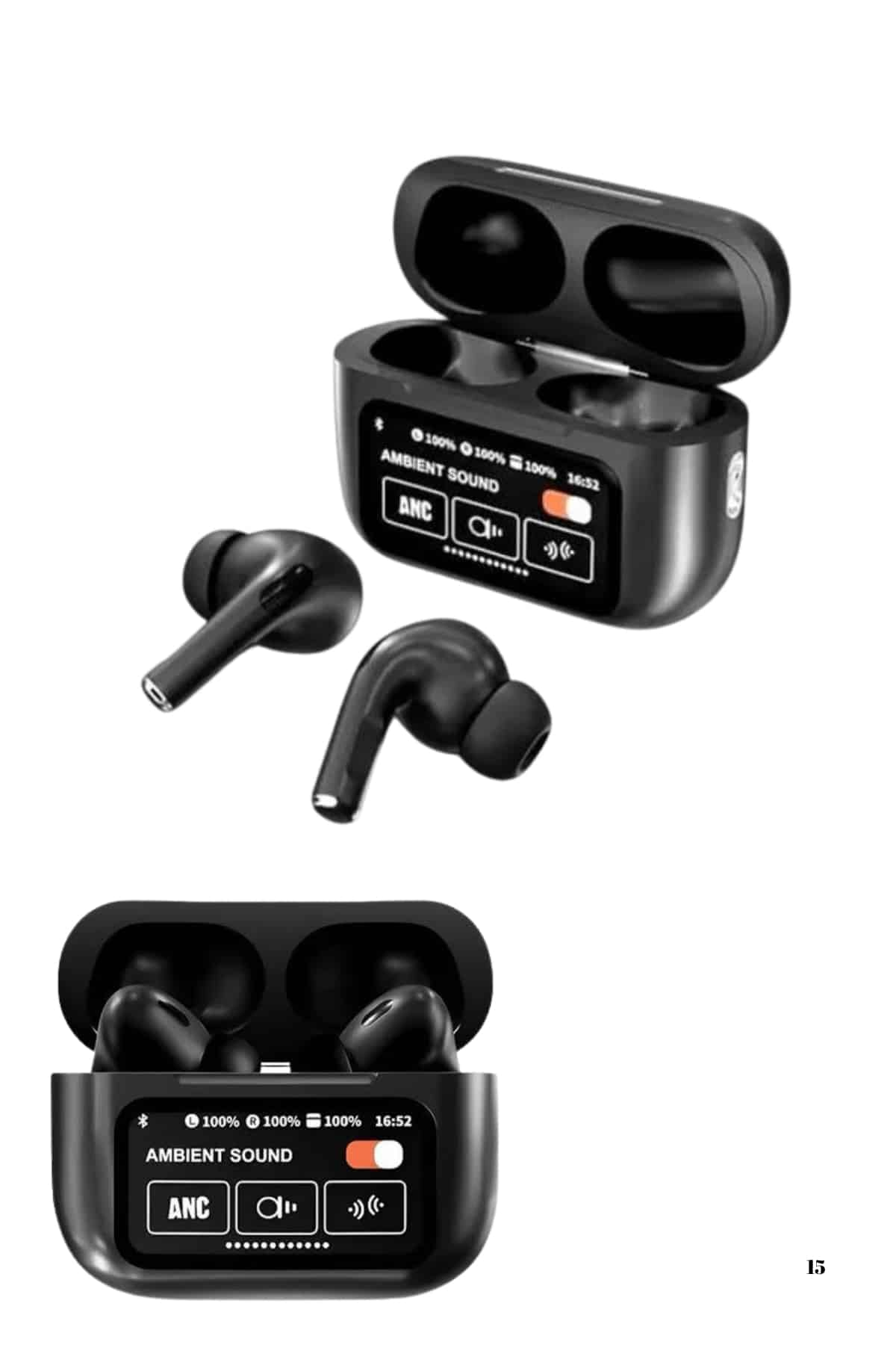 Kulak İçi Bluetooth Kulaklık Ekranlı Müzik Dinleme Çağrı Cevaplama Siyah - Lisinya