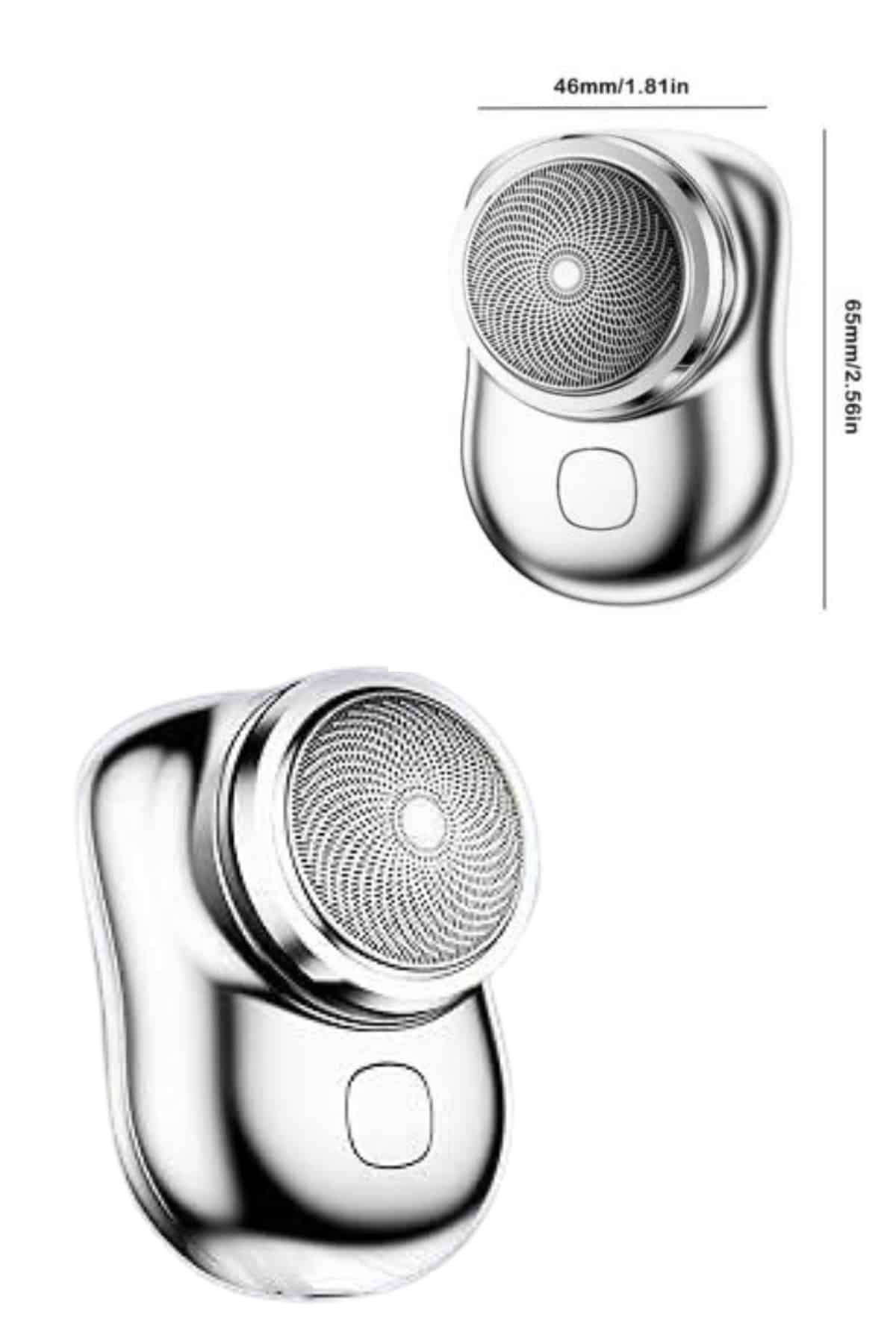 Kablosuz Tıraş Makinesi Günlük Hızlı Taşınabilir Şarjlı Yuvarlak Paslanmaz Çelik - Lisinya