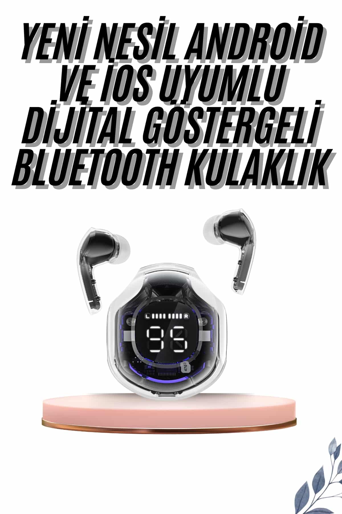 2025 Model Kablosuz Bluetooth Kulaklık ANC ENC Destekli HİFİ Stereo - Lisinya