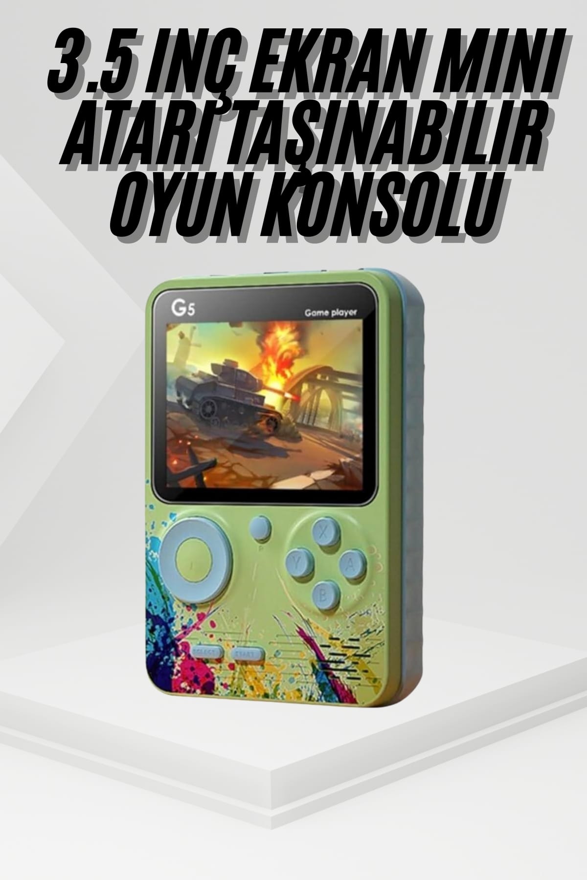 Game Box Oyun Konsolu 500 Retro Oyunlu Mini Taşınabilir 3 İnç - Lisinya