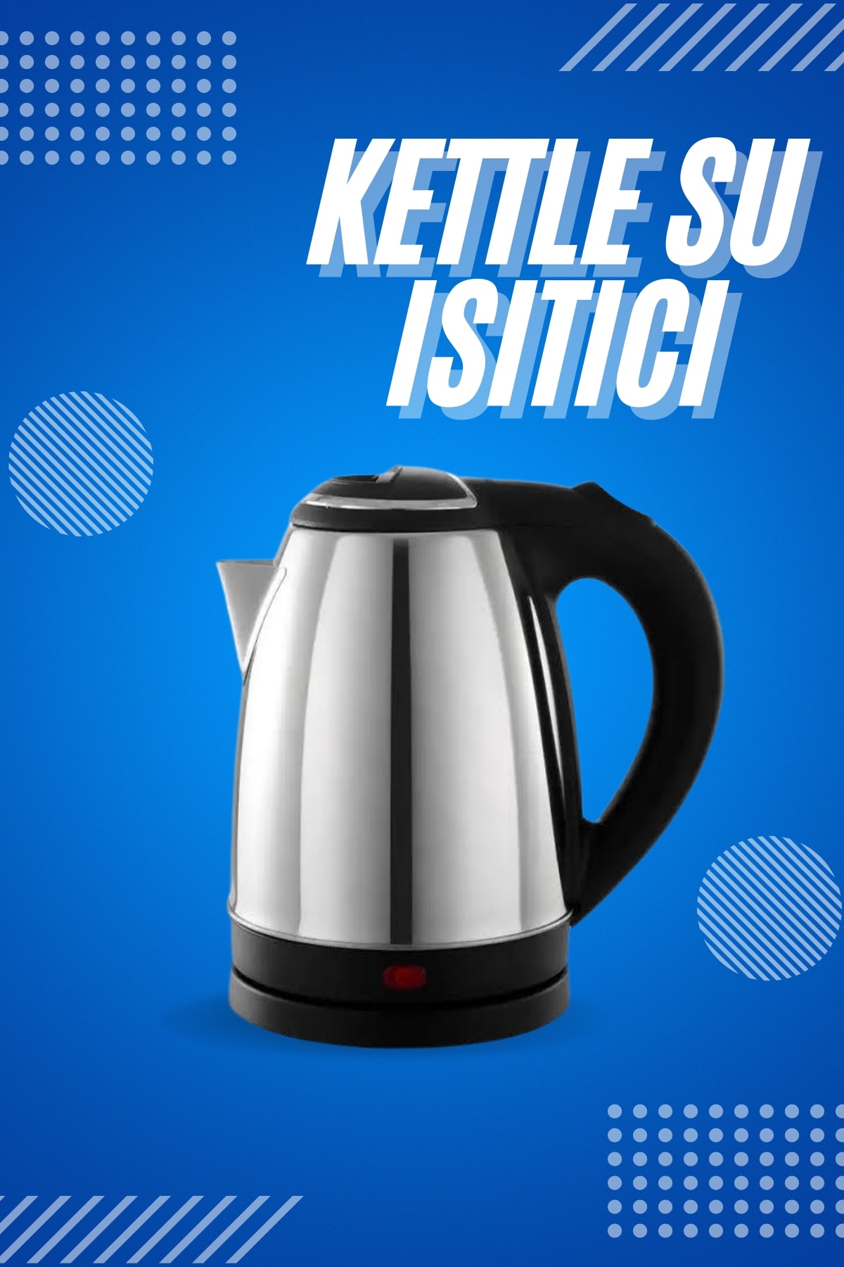 Elektrikli Paslanmaz Çelik Su Isıtcı Çelik Kettle 1.8 Lt. Uzun Ömürlü - Lisinya