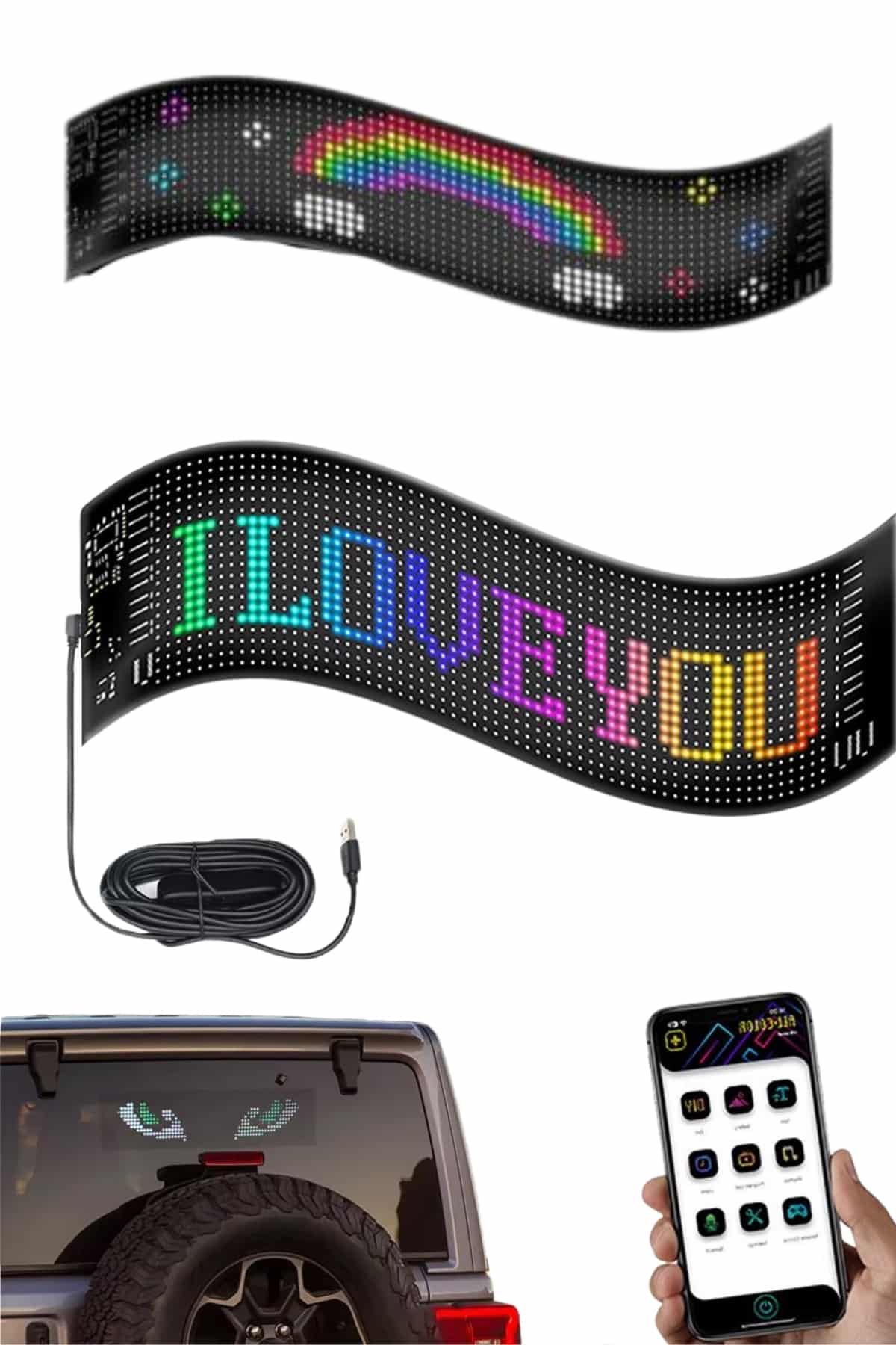 Digital Araba Yazısı Ekran Matrix En Büyük Boy 16X96 Matrix LED Panel - Lisinya Digital Araba Yazısı Ekran Matrix En Büyük Boy 16X96 Matrix LED Panel - Lisinya