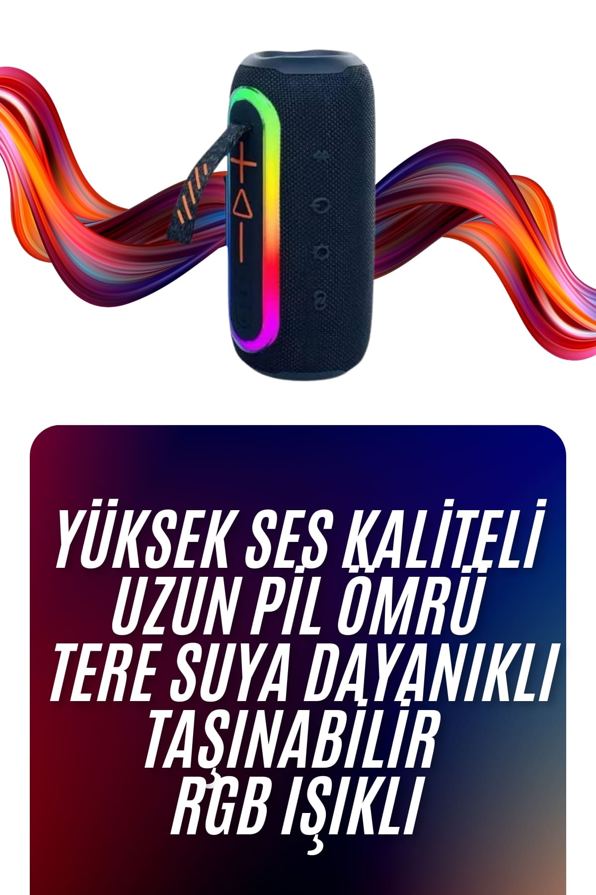 Bluetooth Hoparlör Uzun Pil Ömrü Taşınabilir Yüksek Ses Kaliteli - Lisinya