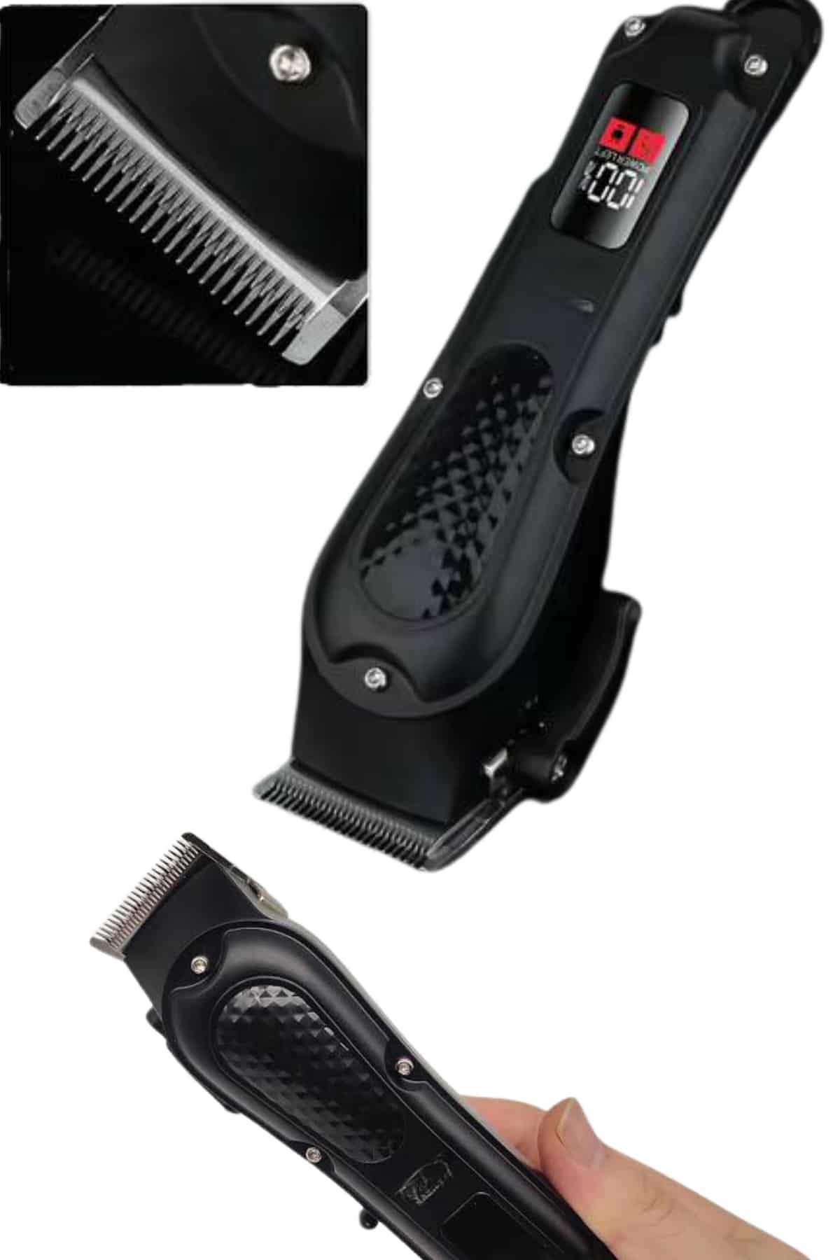 Profesyonel Saç Kesme Aleti Dijital Saç Sakal Tıraş Makinesi Uzun Ömürlü - Lisinya