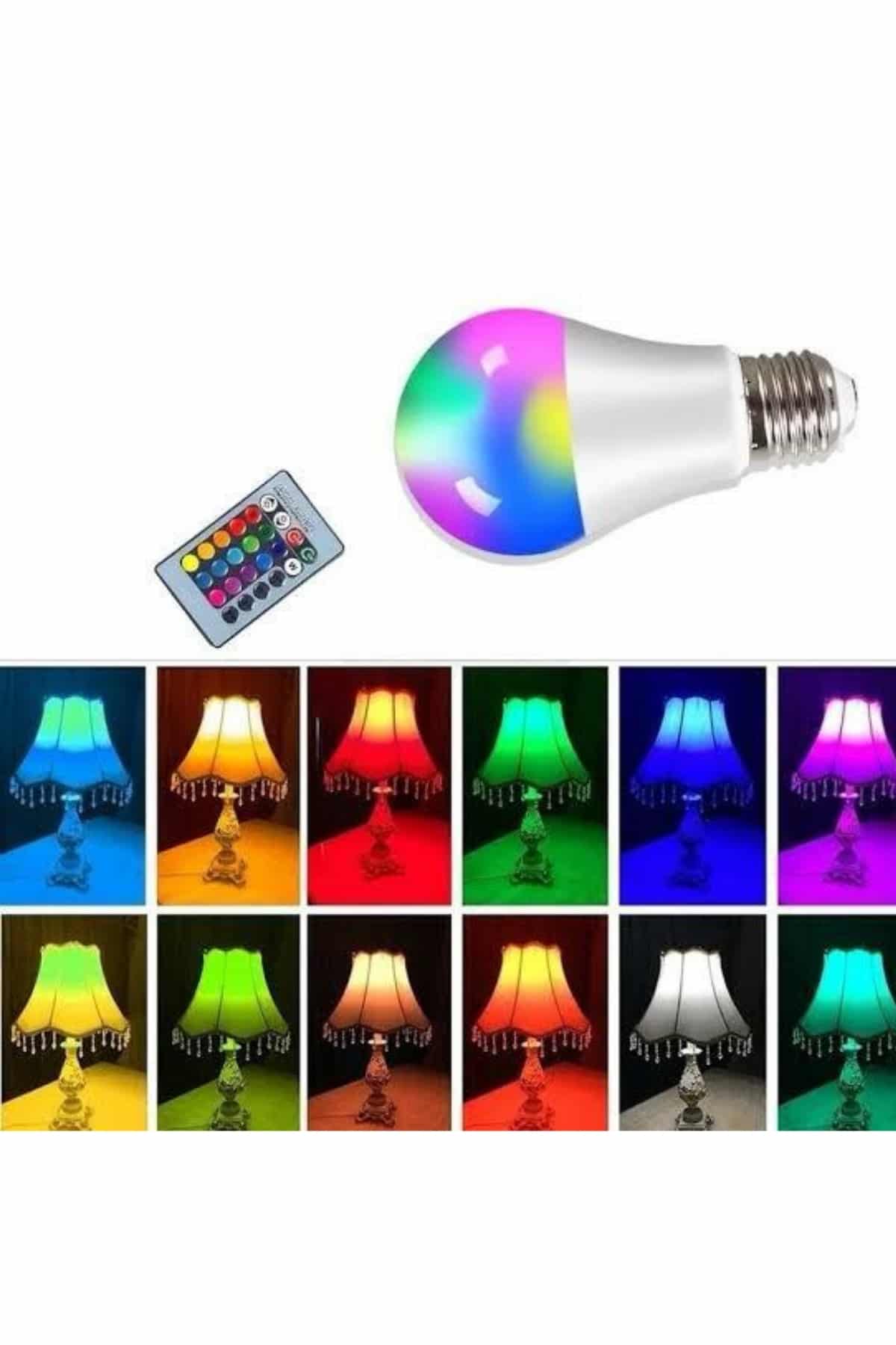 Ambiyans Aydınlatma RGB Led Lamba Kumandalı Renk Değiştirebilen - Lisinya