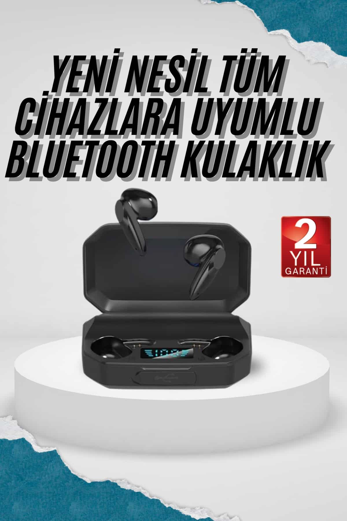 Kulak İçi Bluetooth Kulaklık Rgb Işıklı Çift Mikrofonlu iOS/Android Uyumlu BT 5.2 - Lisinya