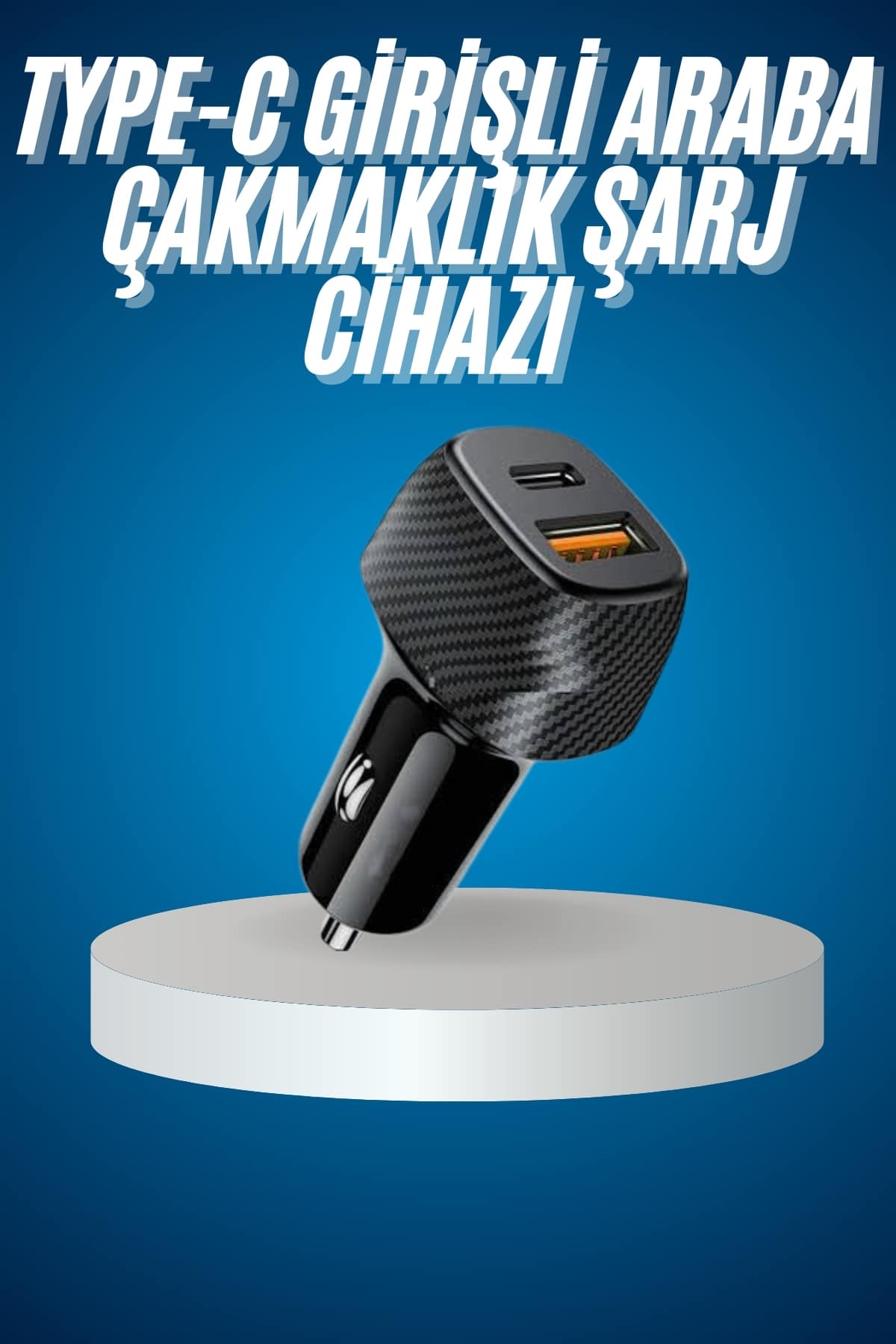 Araç İçi Hızlı Şarj Soketi 38W Oto Çakmaklık Type-C Araba Çakmaklık - Lisinya