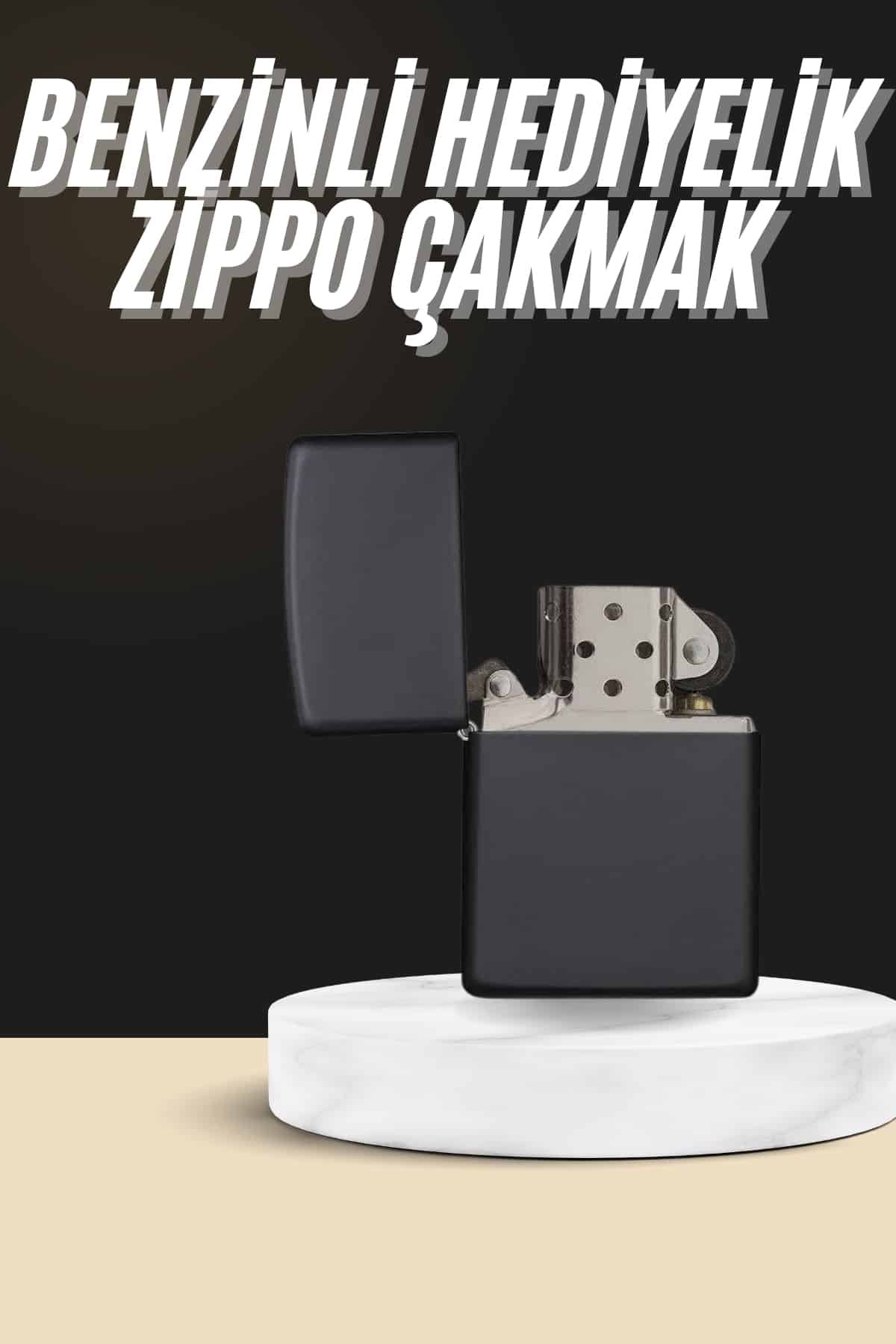 Erkeklere Özel Hediyelik Eşya Zippo Metalik Benzinli Çakmak Doldurulabilir - Lisinya