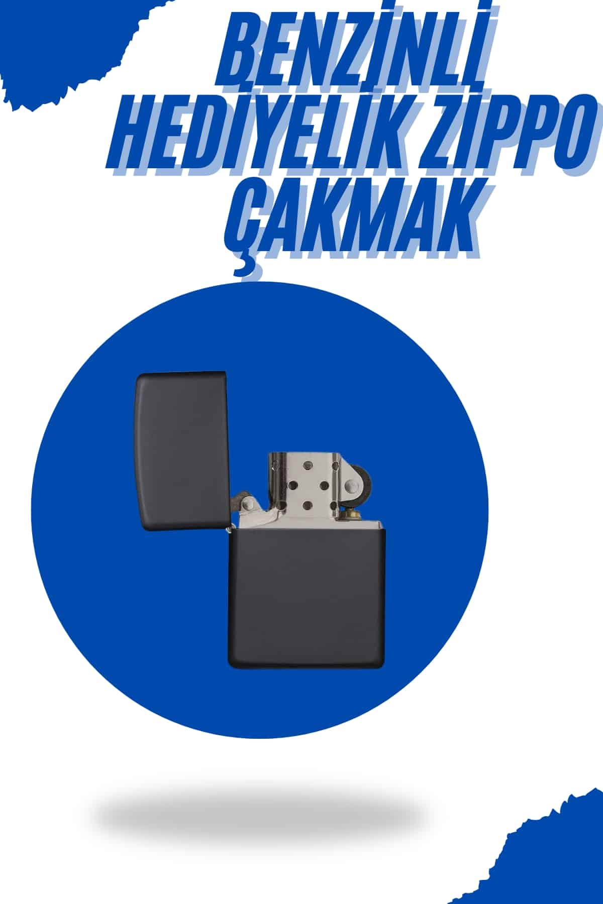 Siyah Kutulu Metal Çakmak Benzinli Hediyelik Eşya - Lisinya