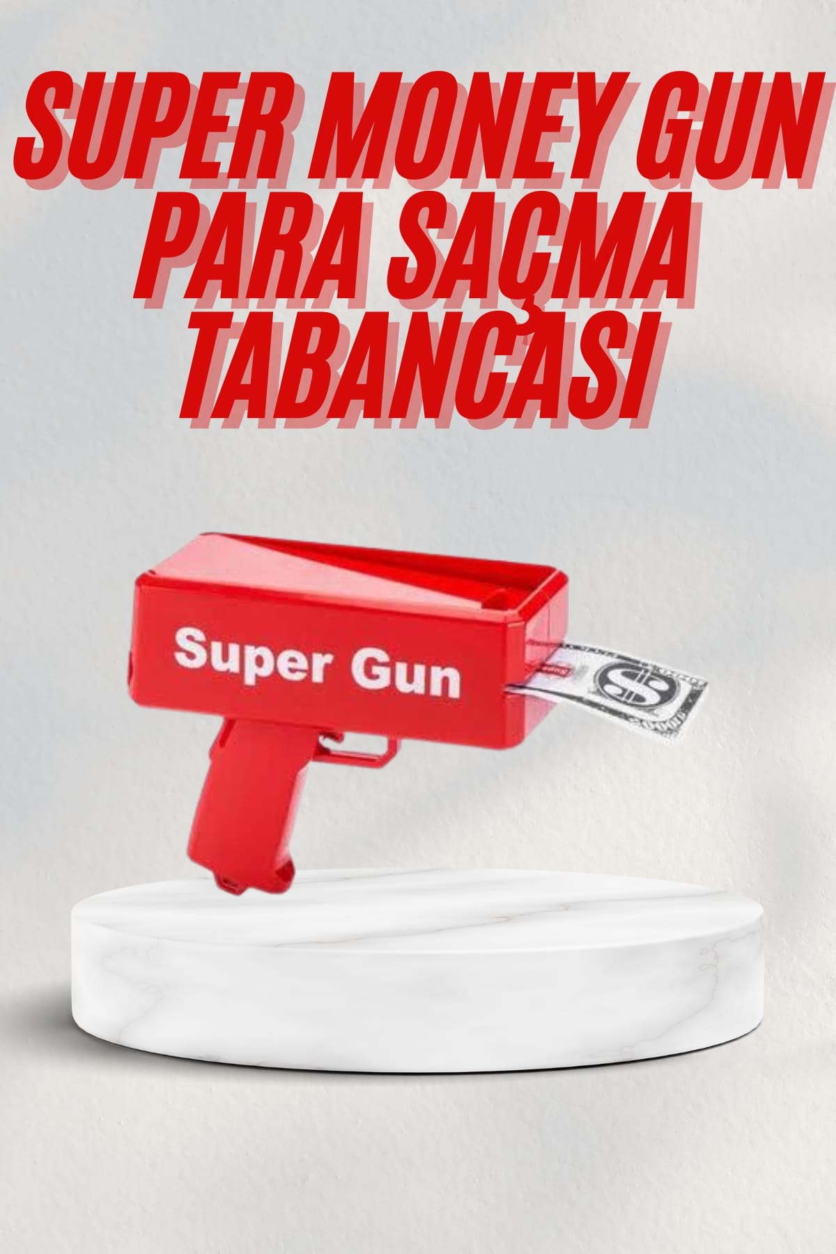 Kırmızı Parti Oyuncağı Para Saçma Fırlatma Tabancası Makinesi Super Money - Lisinya