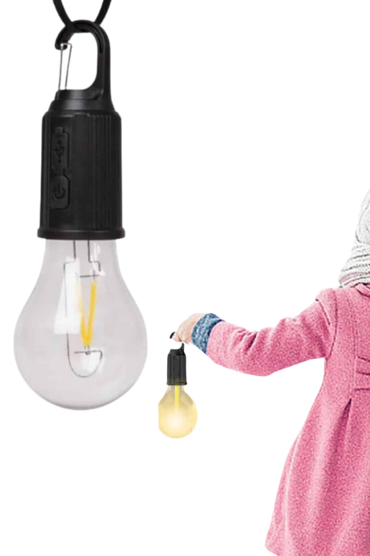 Taşınabilir Askılı Ampul Kamp Lambası Askılı Type-C Şarjlı Bahçe Lambası - Lisinya