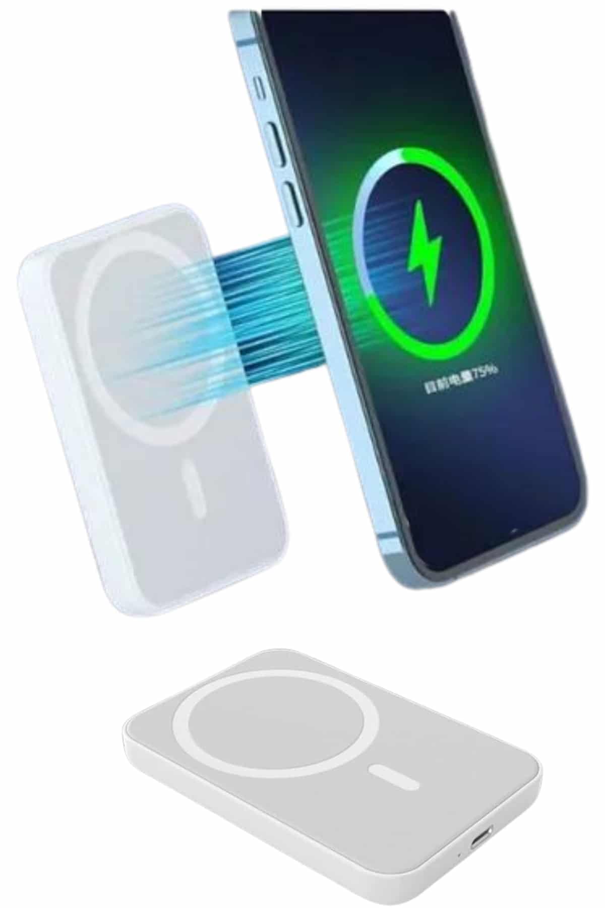 İOS Uyumlu Magsafe Kablosuz 15w Şarj Powerbank Magesafe - Lisinya
