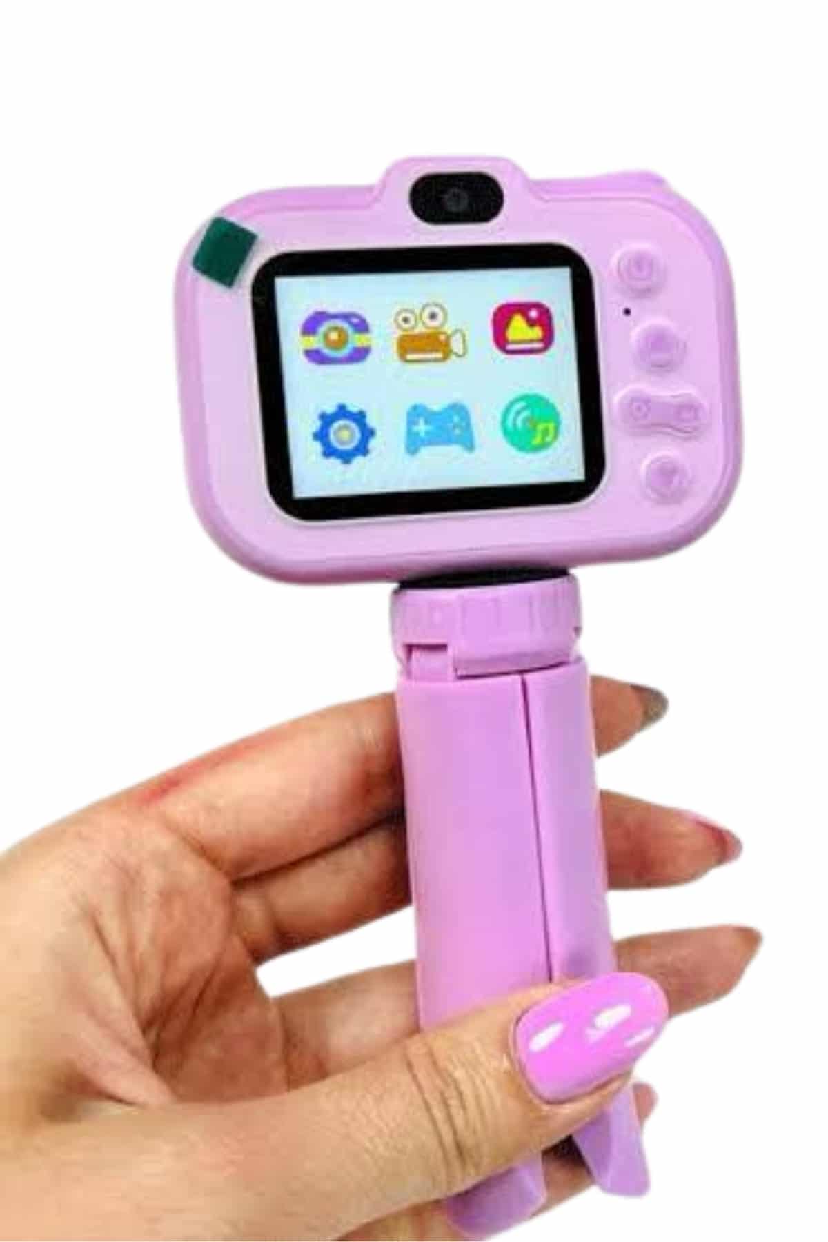 Çocuk Için Eğitici Video Kamera Ayaklı Mini Fotoğraf Makinesi - Lisinya