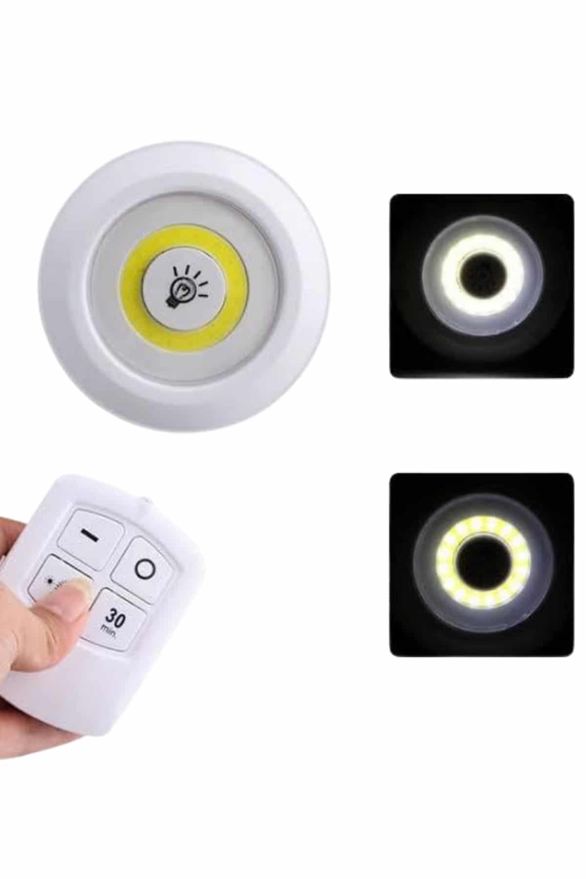 Dolap Işığı Mutfak Rafı Işığı Uzaktan Kumandalı 3 Lü Spot Led Lamba - Lisinya Dolap Işığı Mutfak Rafı Işığı Uzaktan Kumandalı 3 Lü Spot Led Lamba - Lisinya