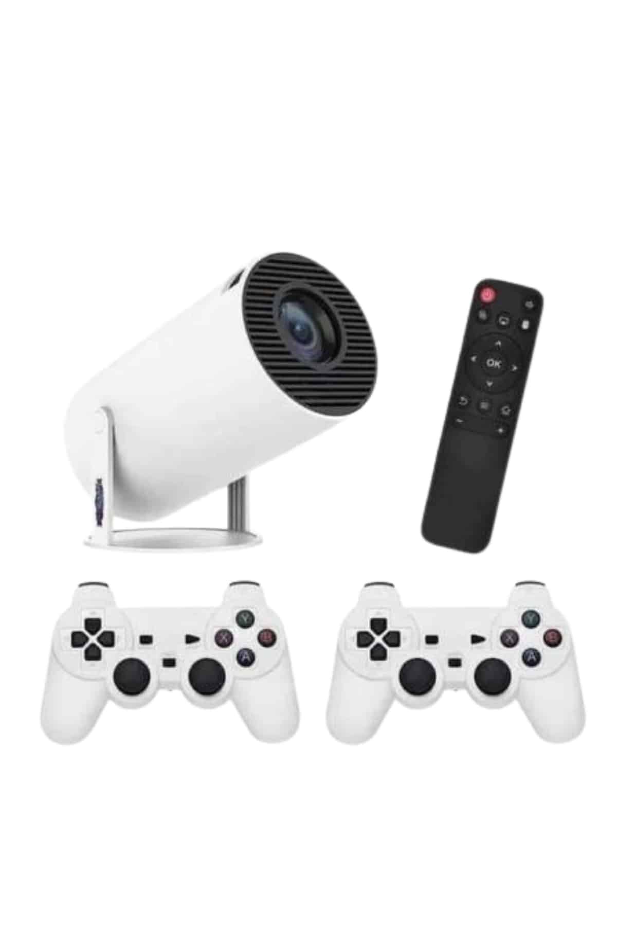 4K Wireless Çift Kollu Kumandalı Oyun Projeksiyonu Retro Video Oyunu - Lisinya