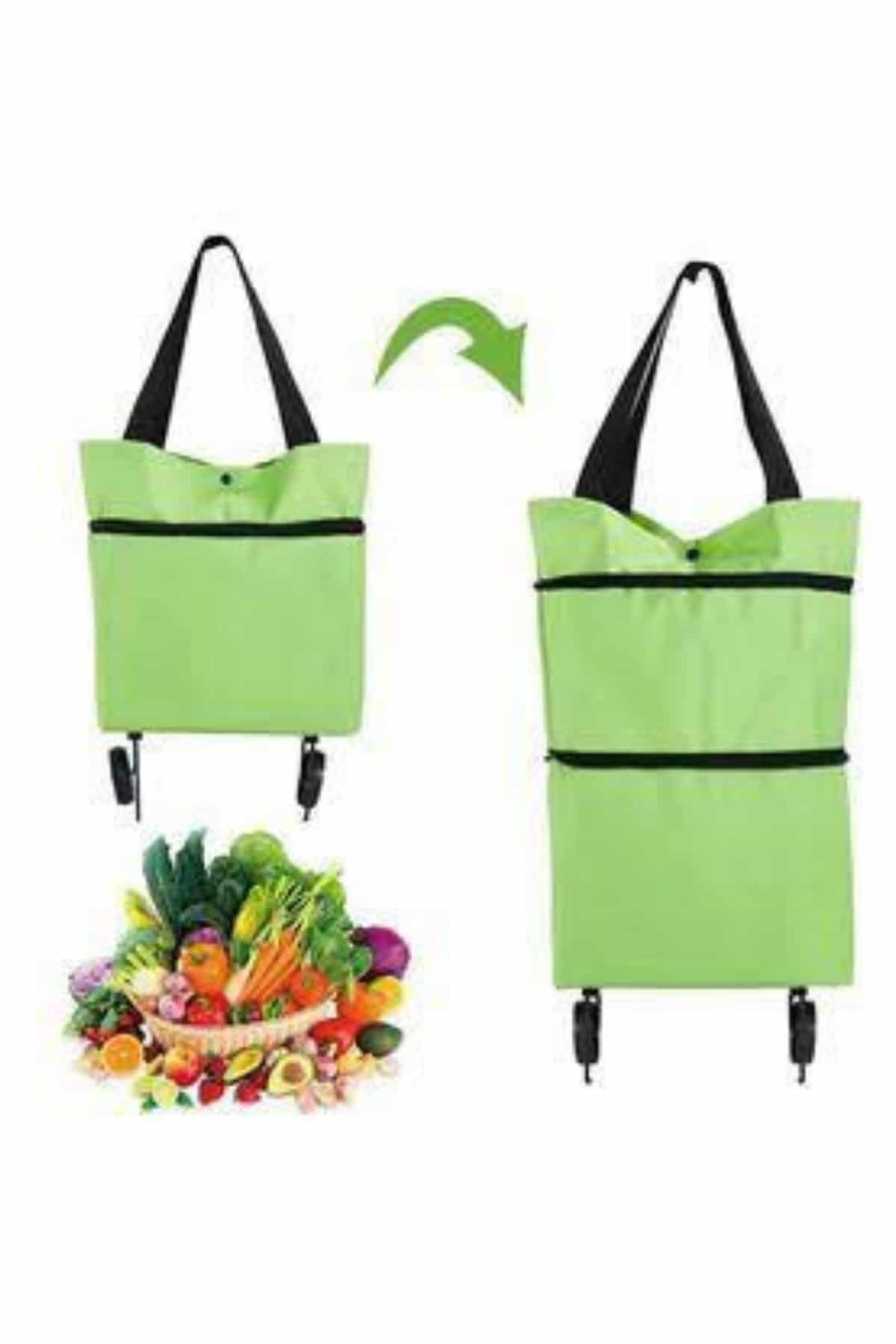Katlanabilir Tekerlekli Pazar Market Çarşı Arabası Market Alışveriş Çantası - Lisinya Katlanabilir Tekerlekli Pazar Market Çarşı Arabası Market Alışveriş Çantası - Lisinya