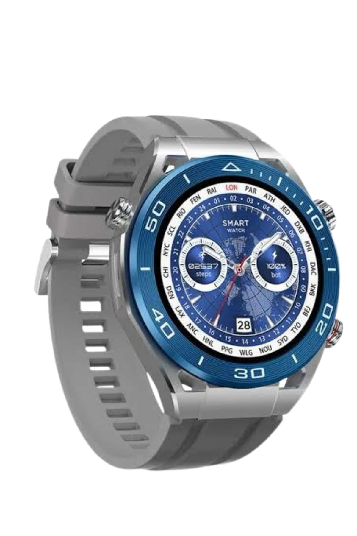 Akıllı Saat Çelik Kordonlu Amoled Ekran Android ve İOS Uyumlu Çağrı Cevaplayabilen - Lisinya