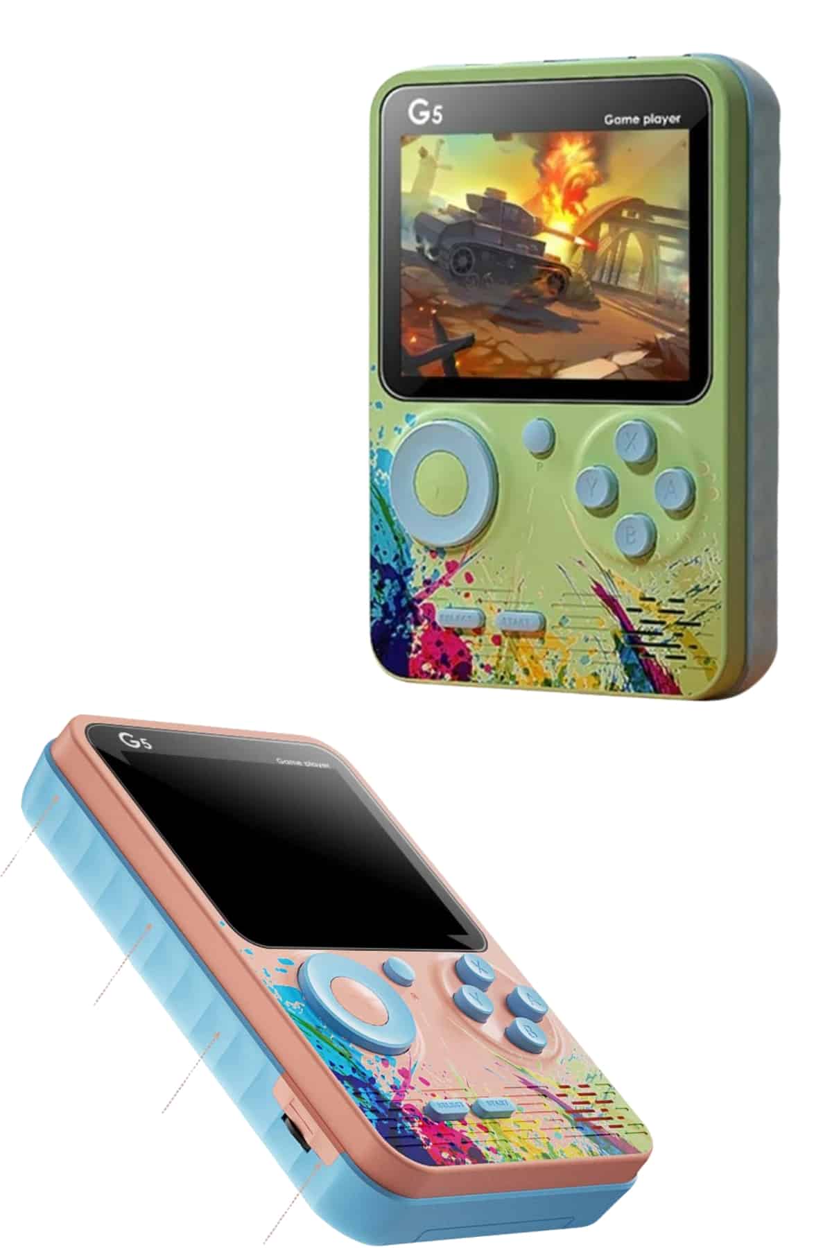 3.5 İnç Klasik Retro LCD Ekran 500 Oyunlu Oyun Konsolu Taşınabilir - Lisinya