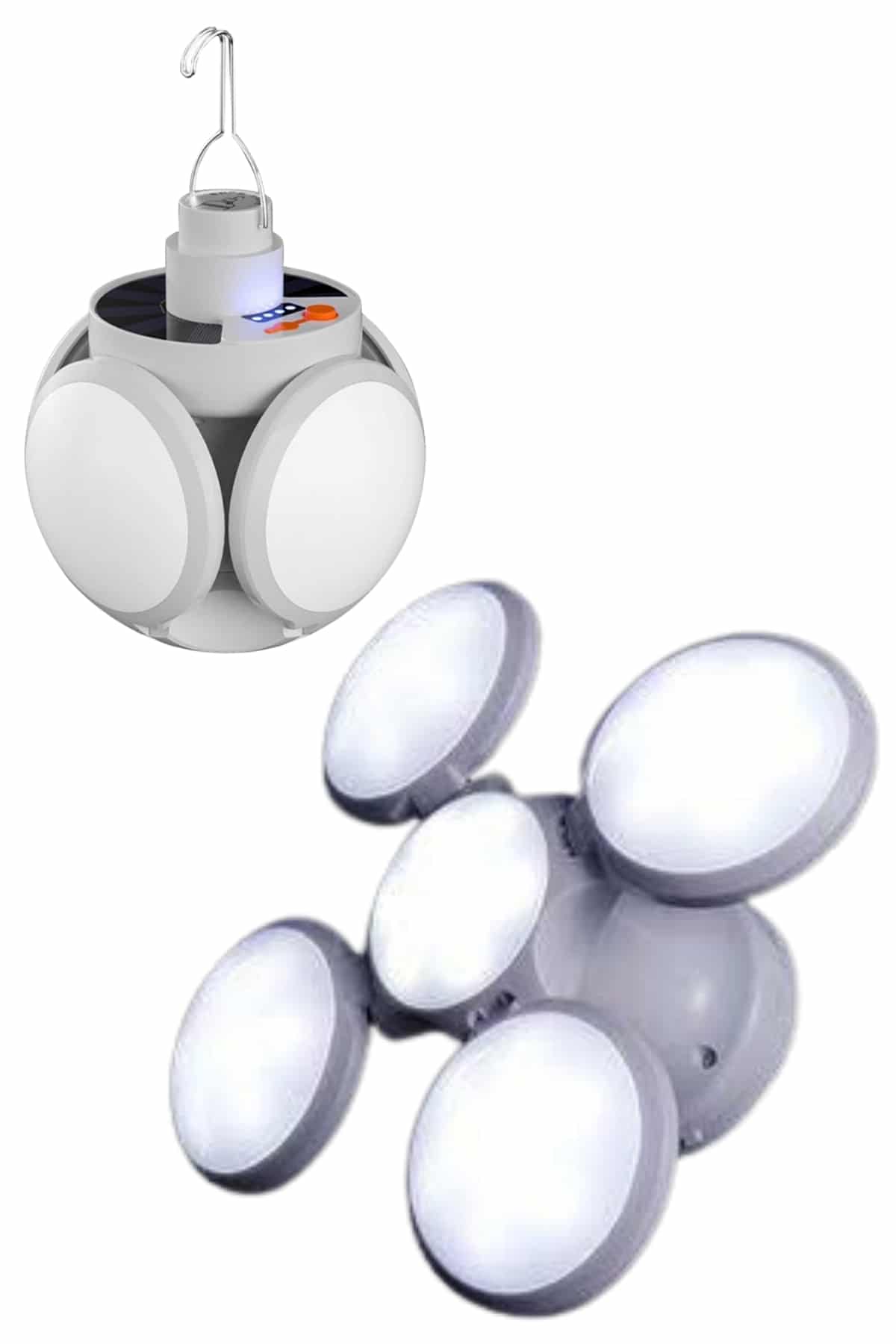 Kamp Lambası Güneş Enerjili Solar 5 Kanatlı Katlanır Lamba Karavan - Lisinya